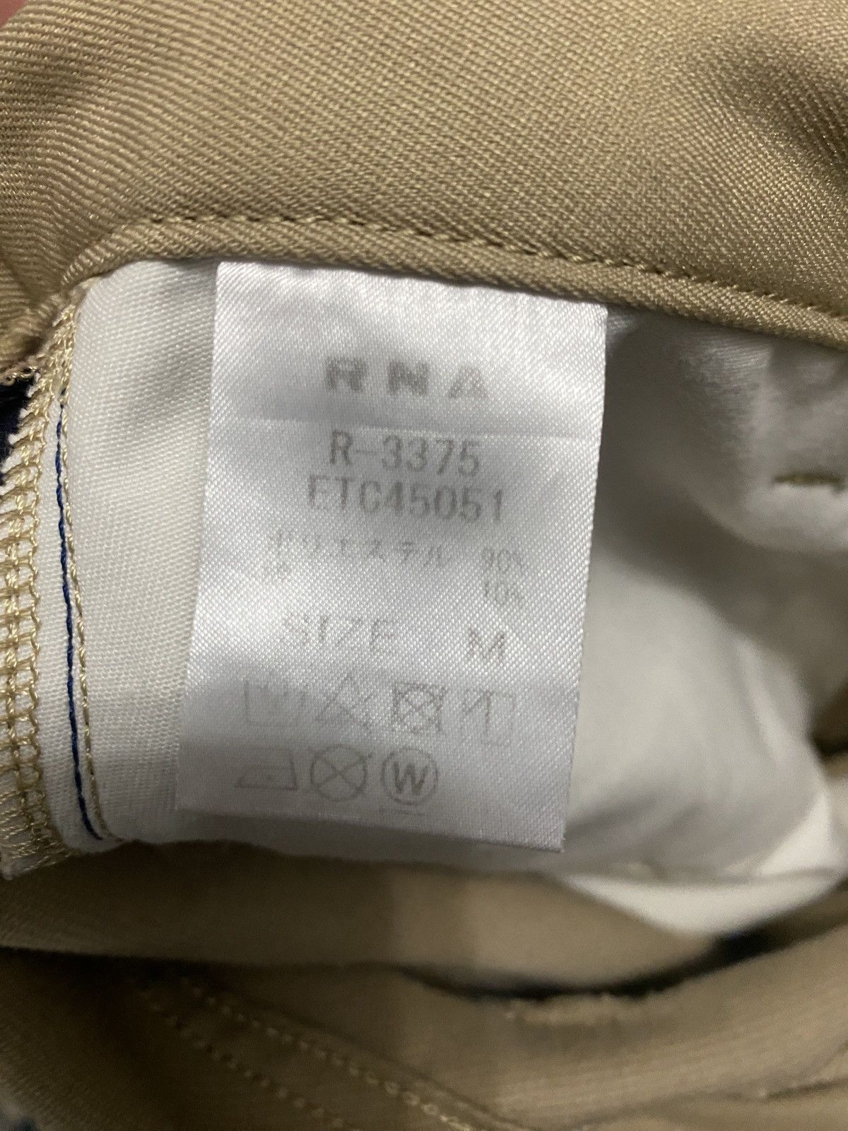 Japanese Brand R.N.A INC Linings Baggie’s Pants Size US 28 / EU 44 - 7 Thumbnail