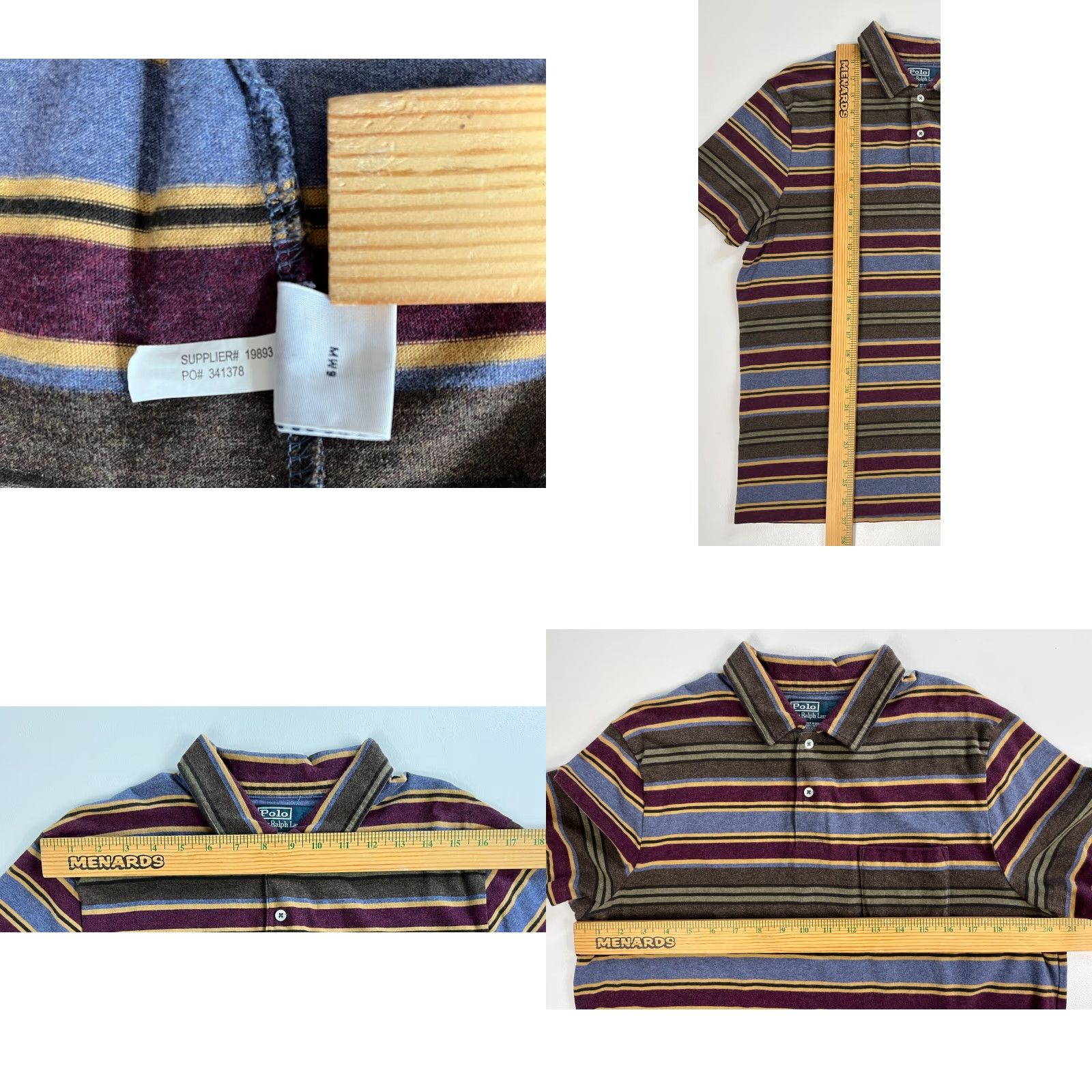 Polo Ralph Lauren Polo Ralph Lauren Polo Shirt Striped Multicolor Soft Sz L Mens Polo Shirt Size US L / EU 52-54 / 3 - 8 Thumbnail