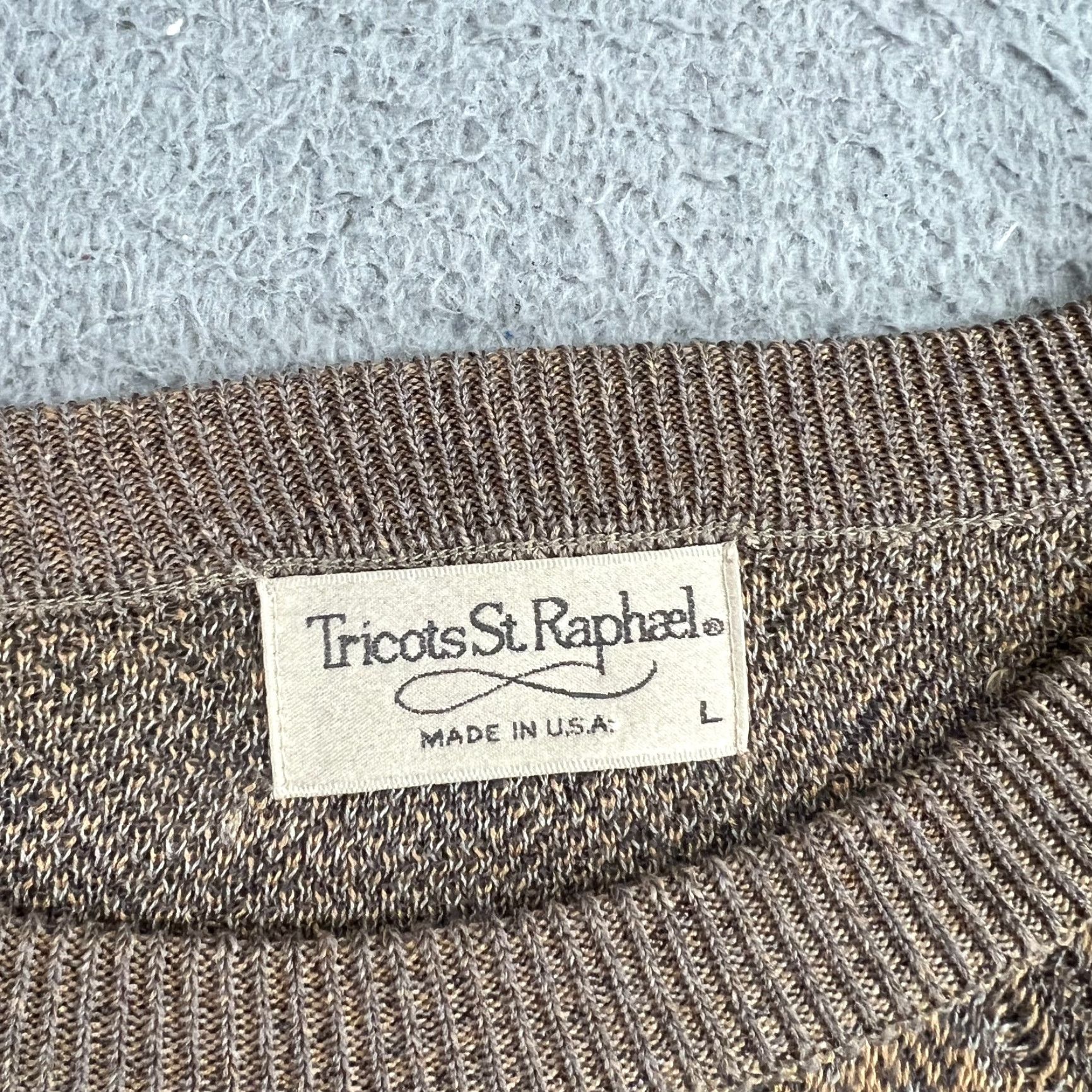 Vintage VINTAGE Tricots St Raphael Knit Sweater Mens L Large Geometric 3D Design USA MADE Streetwear? Size US L / EU 52-54 / 3 - 3 Thumbnail