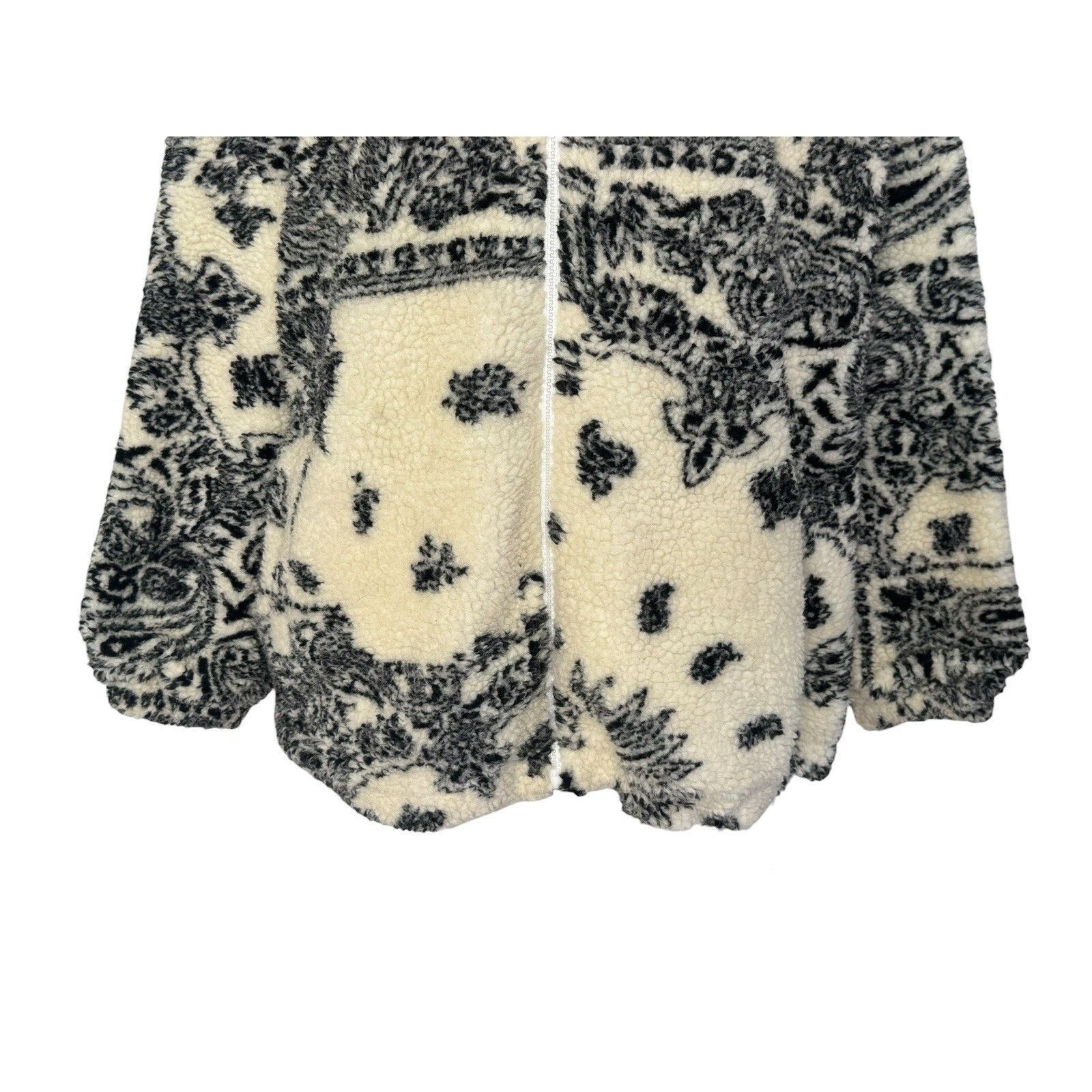 Other SUPEEON Black Ivory Paisley Sherpa Teddy Boho Jacket L Size L / US 10 / IT 46 - 4 Thumbnail