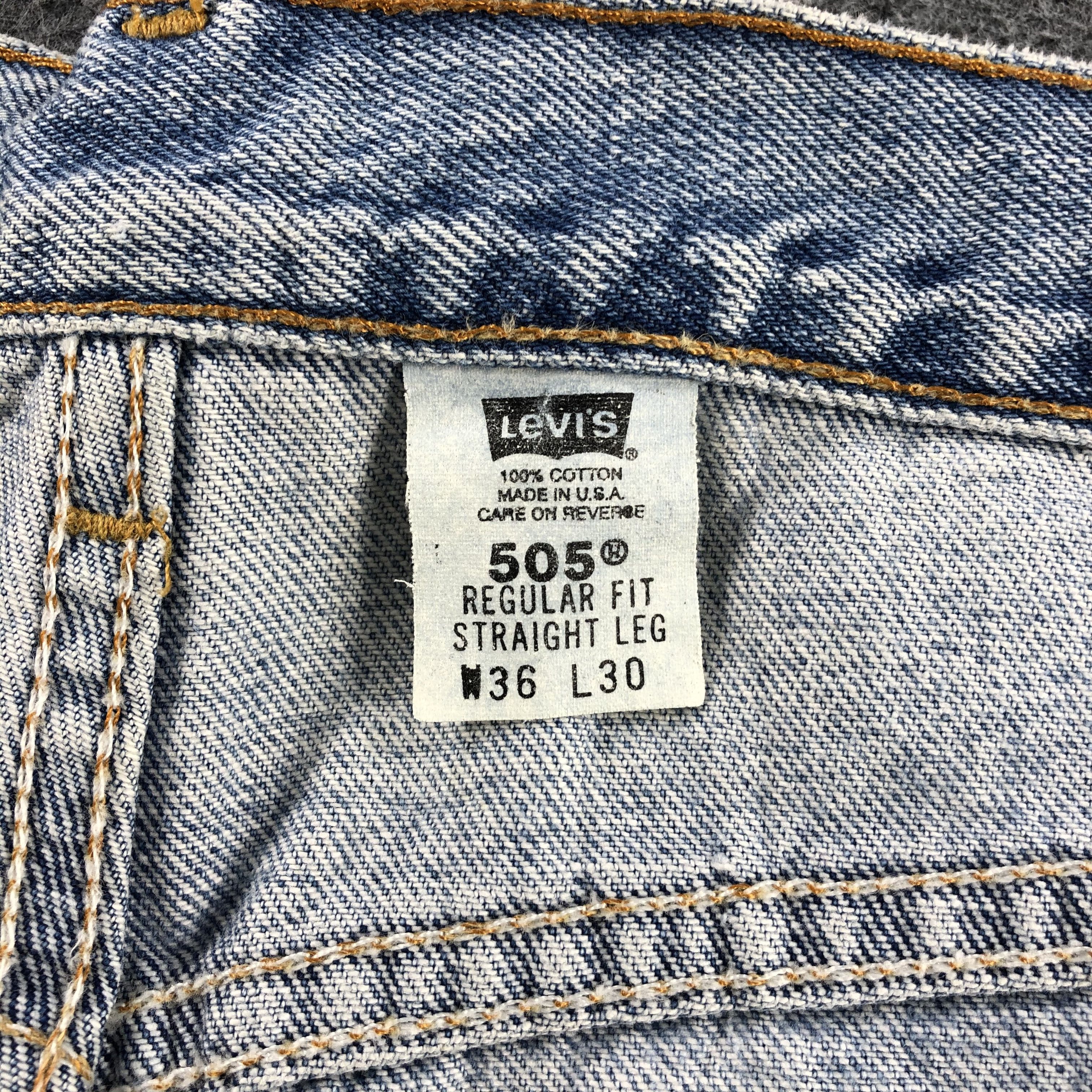 Levi's × Vintage Vintage 90s Light Wash Levis 505 Jeans-JM718 Size US 34 / EU 50 - 9 Thumbnail
