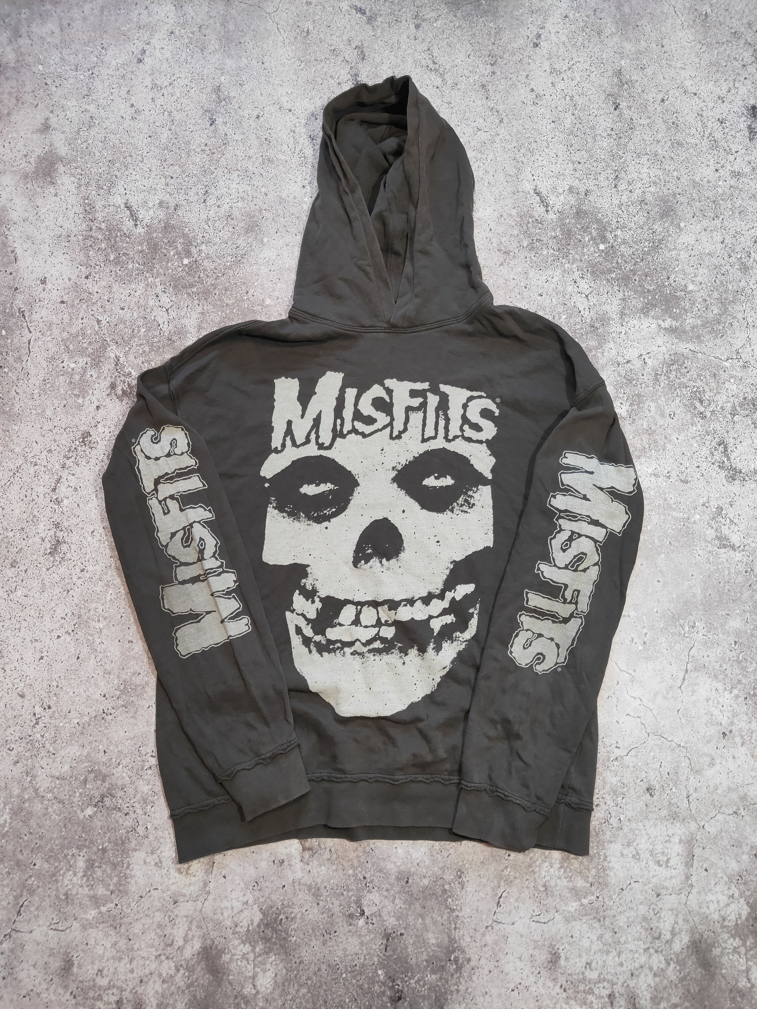 Band Tees × Misfits × Vintage Vintage Misfits Hoodie Skull Washed Punks H&M Emo Band Size US M / EU 48-50 / 2 - 2 Thumbnail