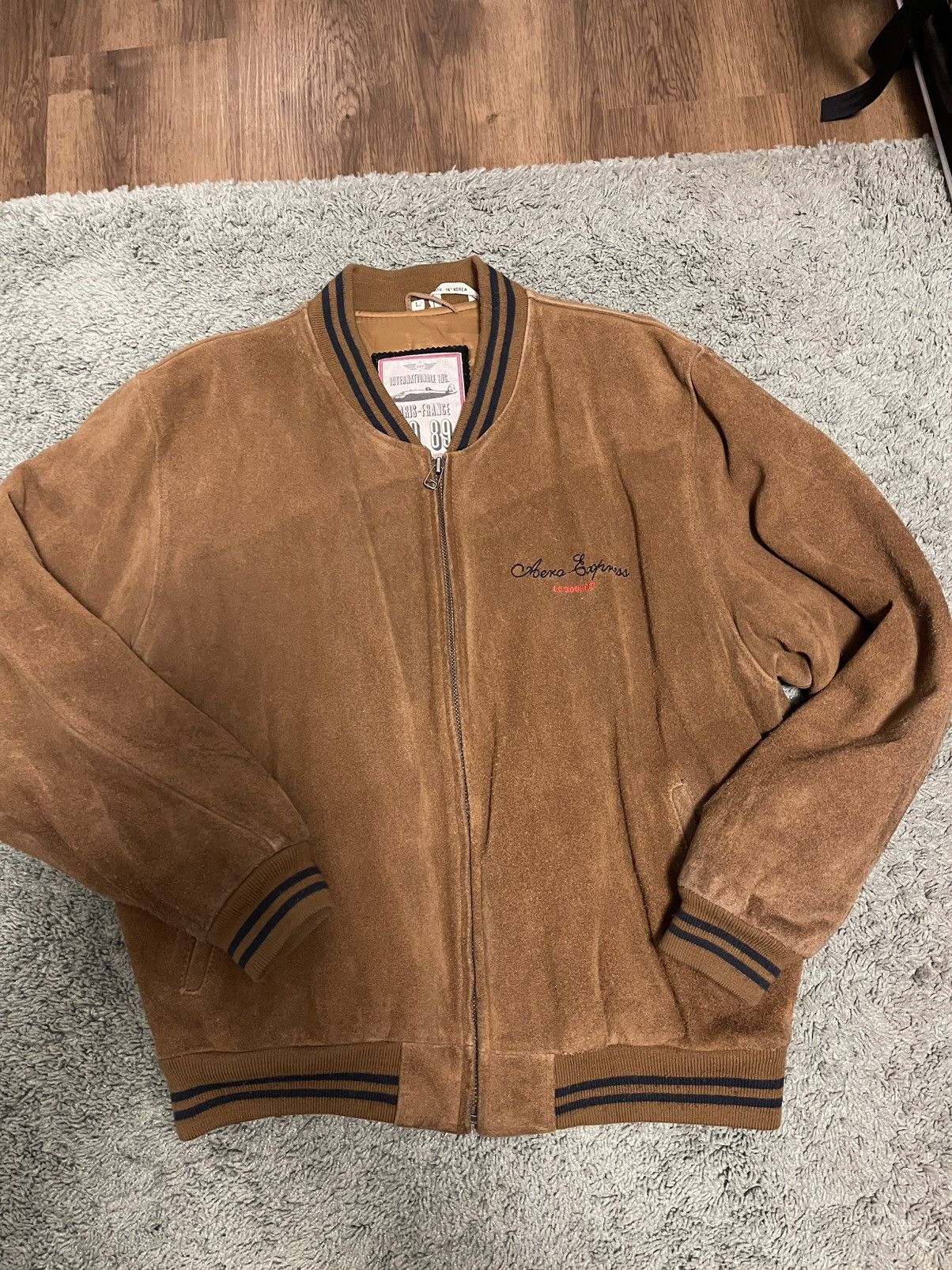 Other Vintage Aero-France/Leather Bomber Jacket/Size L Size US L / EU 52-54 / 3 - 2 Thumbnail