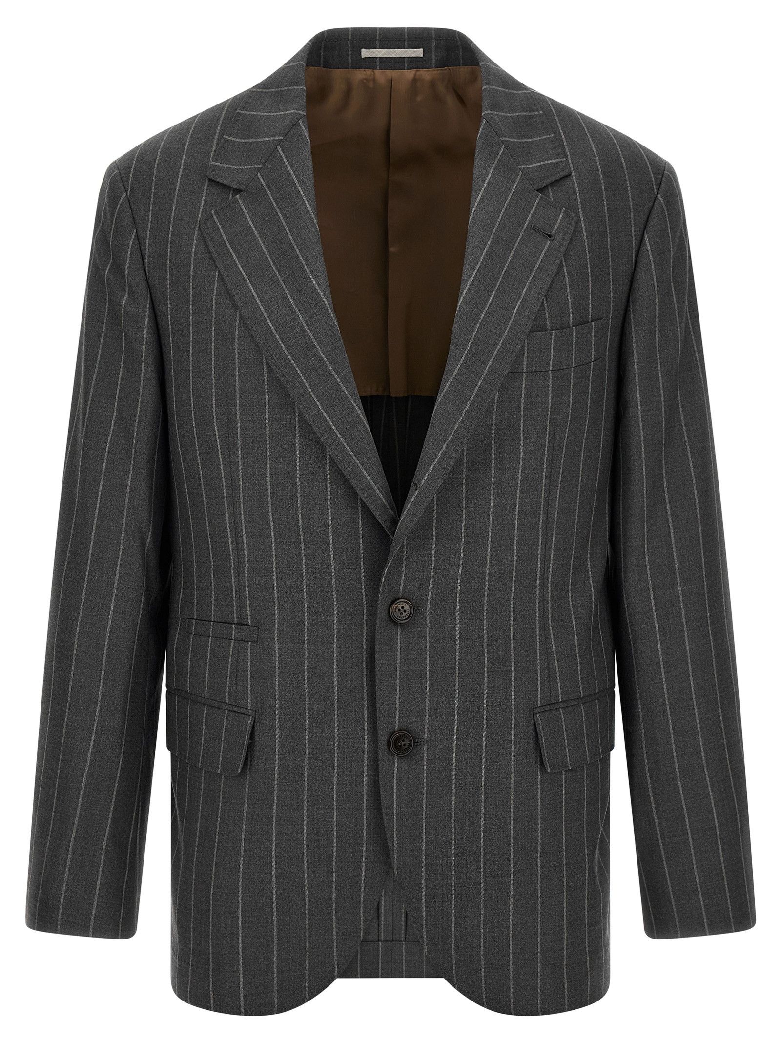 Brunello Cucinelli Pinstripe blazer Size US M / EU 48-50 / 2 - 1 Thumbnail