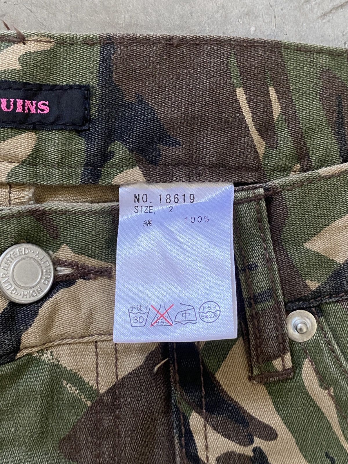 If Six Was Nine 2000s Algonquins - Punk Camo Flared Pants Vkei Size US 32 / EU 48 - 14 Thumbnail