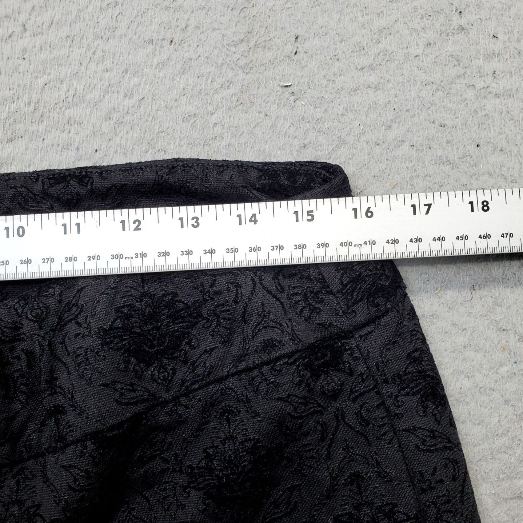 Vintage Zac & Rachel Pants Womens Large Black Geo Print Rayon Stretch High Waist Pull On Size 36" / US 14 / IT 50 - 6 Thumbnail