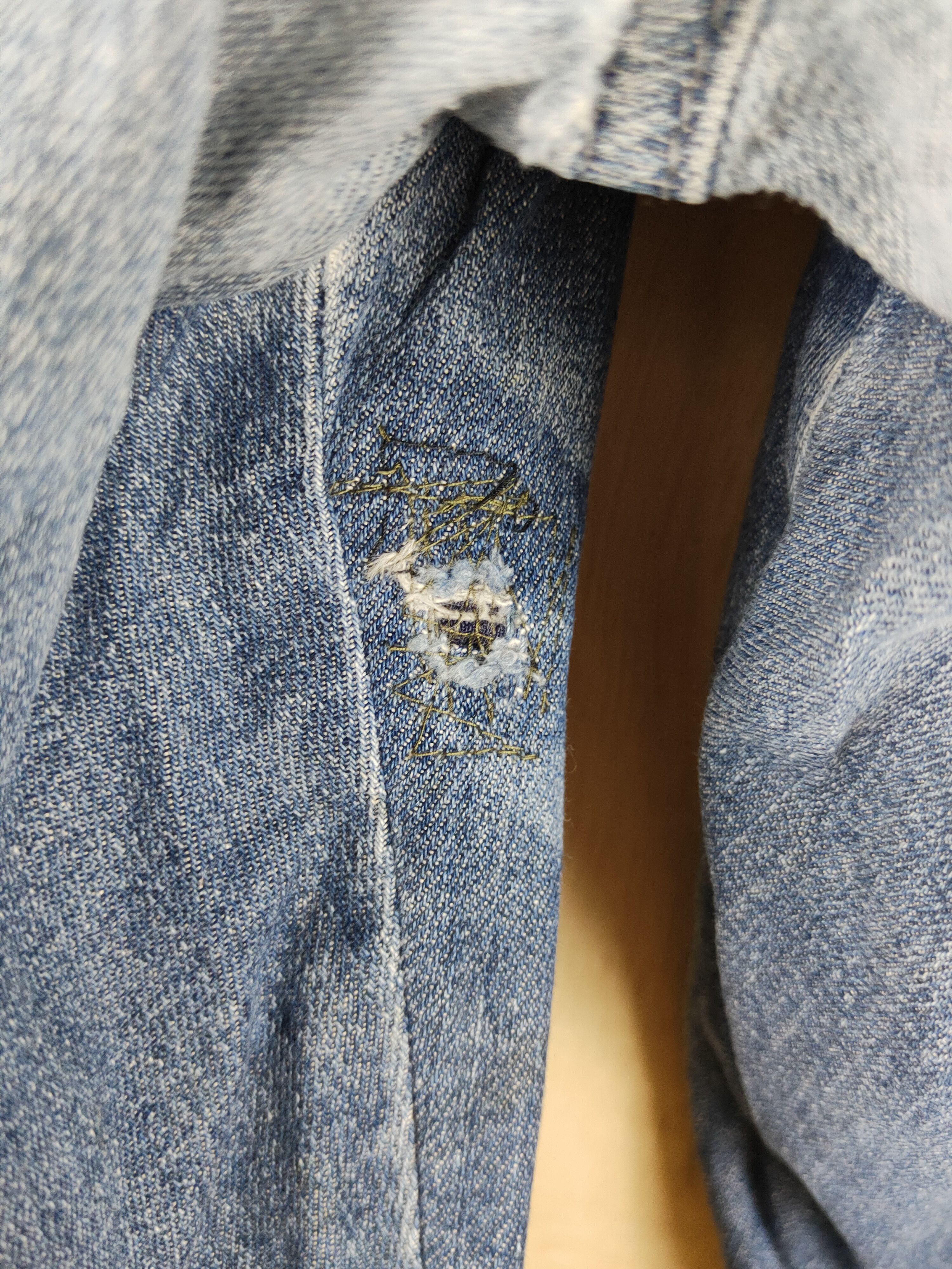 Japanese Brand BlueB Blue Distressed vintage Ripped Jeans #S2527 Size US 38 / EU 54 - 9 Thumbnail