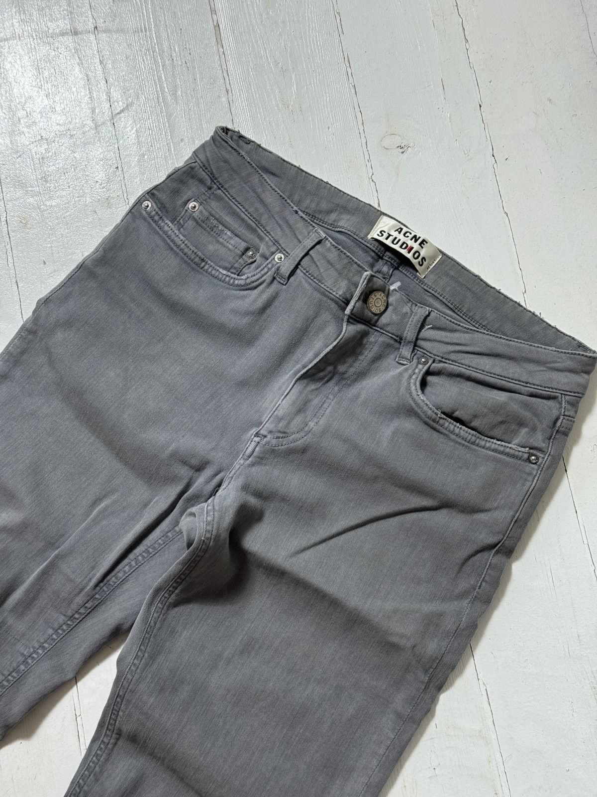 Acne Studios VINTAGE ACNE STUDIOS SKIN 5 USED GREY JEANS Size 29" - 4 Thumbnail