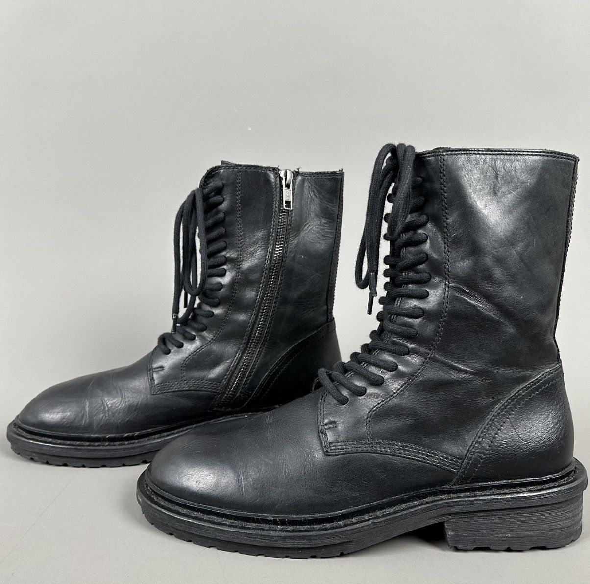 Ann Demeulemeester Ann Demeulemeester - Combat Laced Up Boots - Side Zipper Size US 7 / IT 37 - 11 Thumbnail