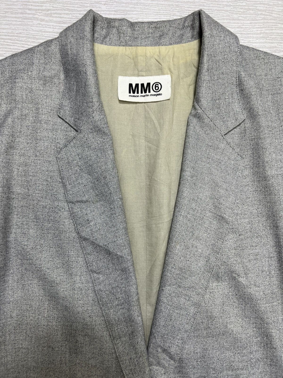 MM6 Maison Margiela - MM6 - Linen Effect Long Blazer Size S / US 4 / IT 40 - 15 Thumbnail
