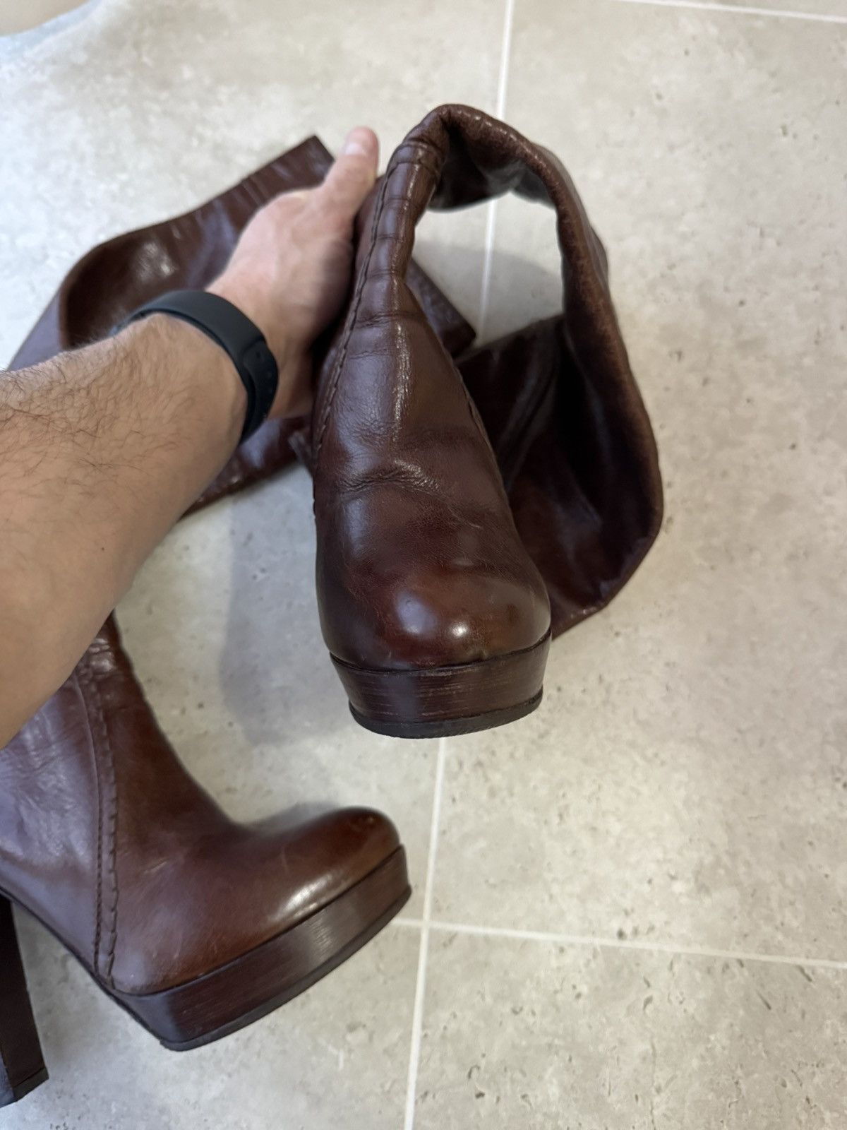Prada Prada Leather Boots Brown Size US 8 / IT 38 - 7 Thumbnail