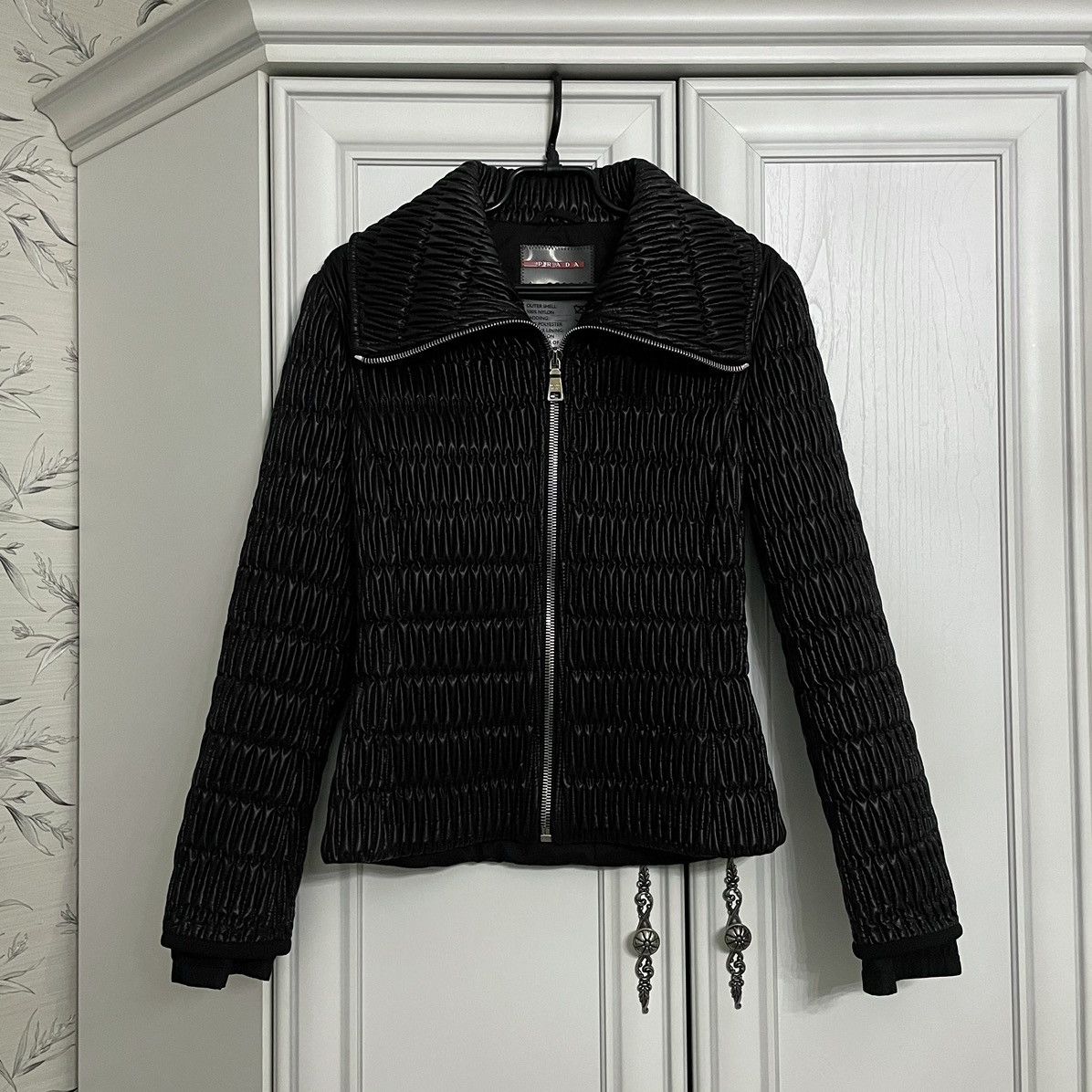 Prada 2008 Lookbook Prada Vampire Nylon Quilted Light Jacket Size XS / US 0-2 / IT 36-38 - 1 Thumbnail