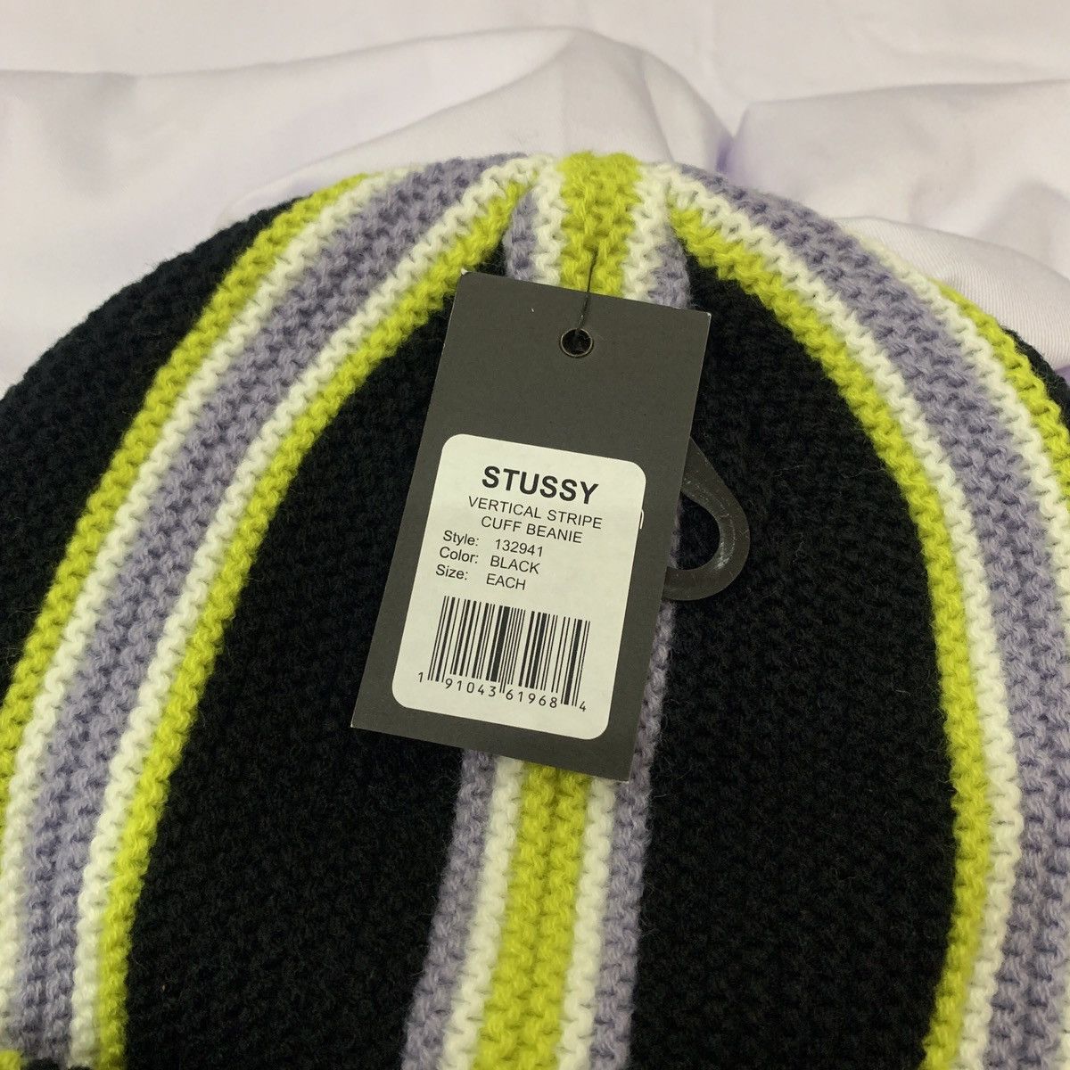 Stussy × Vintage Stussy Vertical Stipe Cuff Beanie Size ONE SIZE - 2 Thumbnail