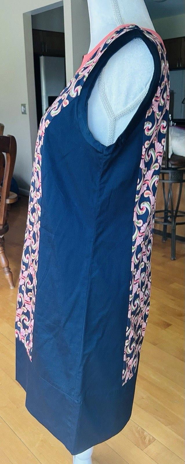 Other The Webster Miami Sz 10 Sleeveless Shift Dress Navy Size L / US 10 / IT 46 - 3 Thumbnail