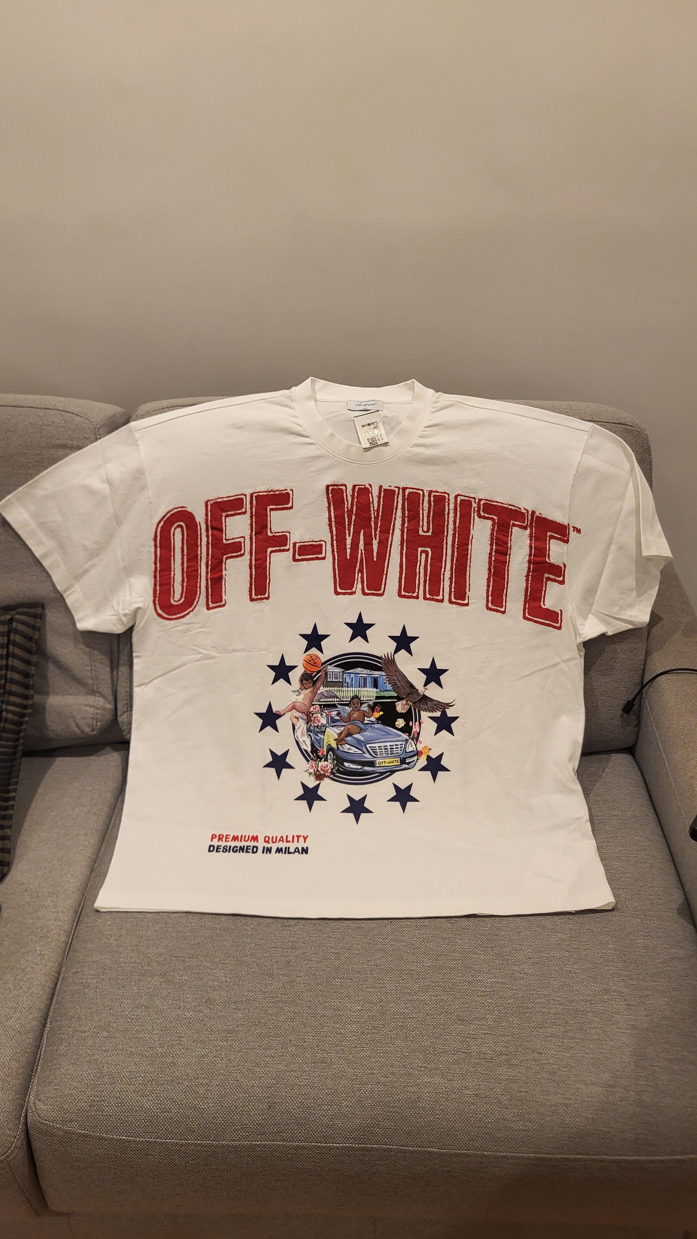 Off-White Off-White Fresco Star Tee Size US S / EU 44-46 / 1 - 1 Thumbnail