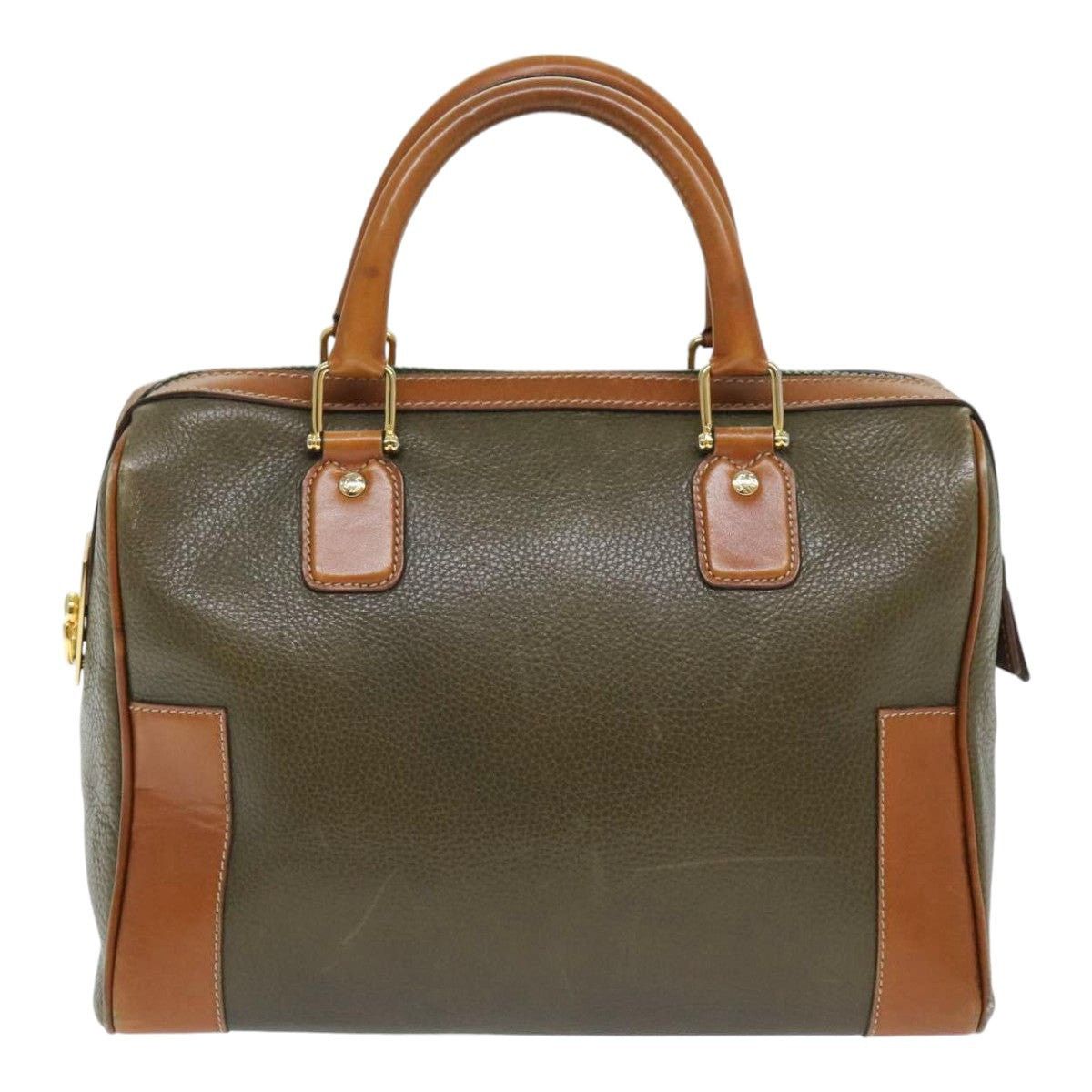 Celine CELINE Boston Bag Leather Khaki Gold Size ONE SIZE - 3 Thumbnail