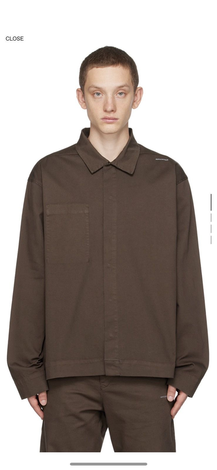 Brown Affixworks Snap Overshirt