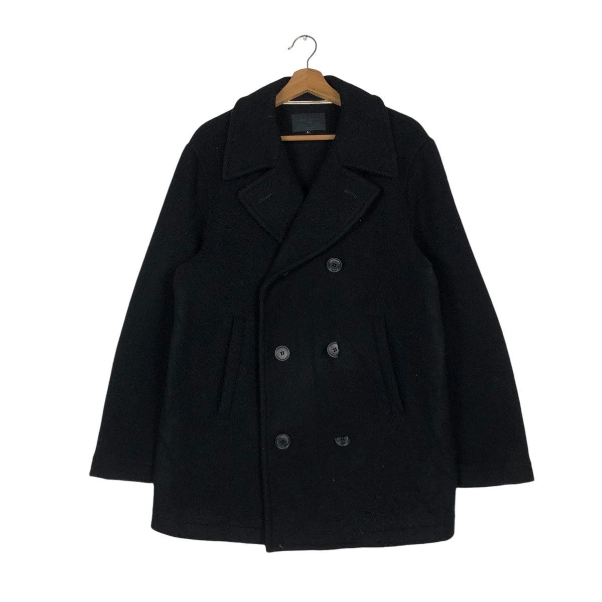 Vintage 🔥WOOL JACKET DOUBLE COLLAR ALL GOOD THINGS ISSEY MIYAKE Size US L / EU 52-54 / 3 - 3 Thumbnail