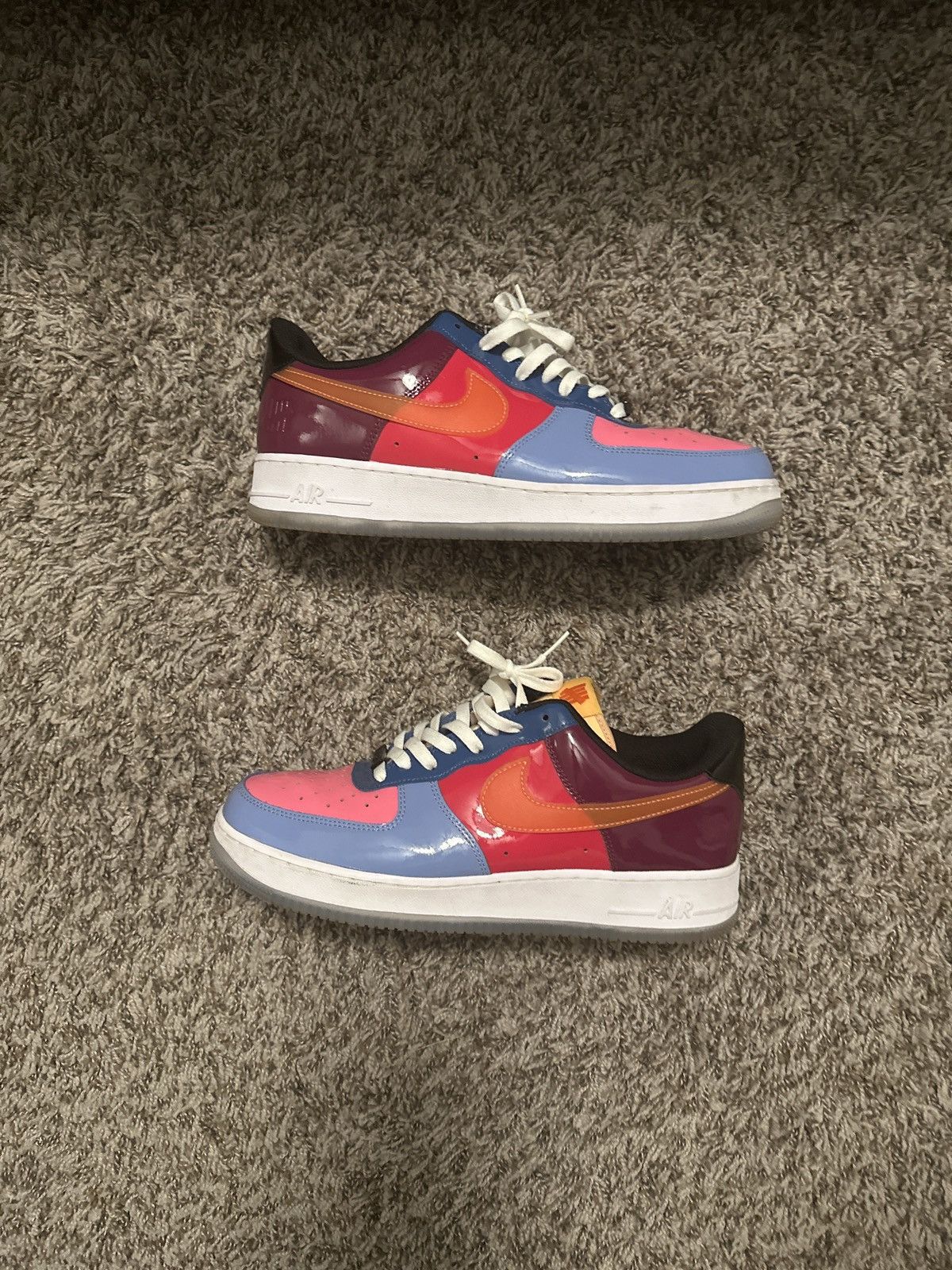 Nike × Undefeated Nike Undefeated x Air Force 1 Low Total Orange Size US 11.5 / EU 44-45 - 1 Thumbnail