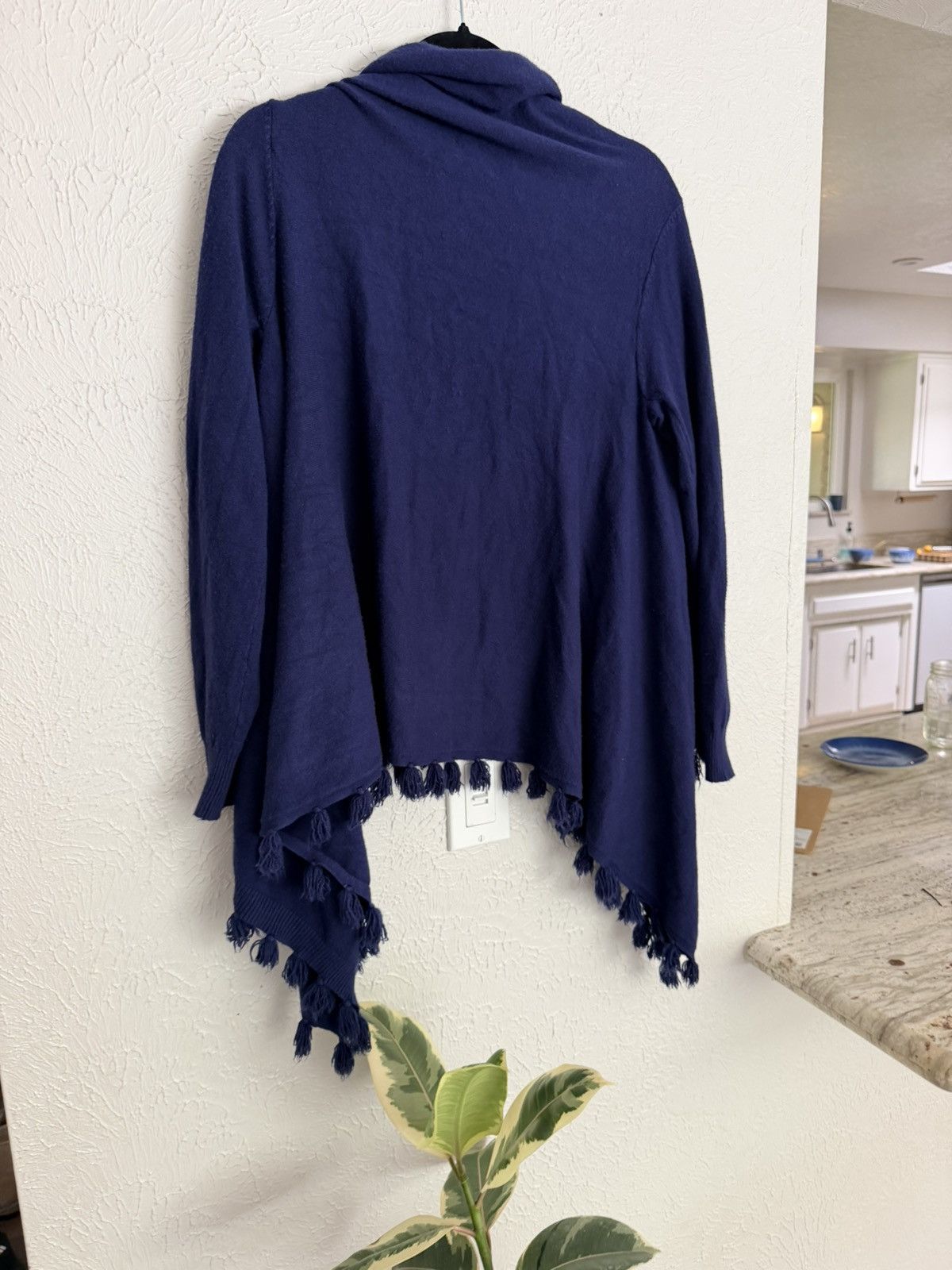 Oscar De La Renta Oscar de la Renta navy blue open front tassel sweater O/S Size M / US 6-8 / IT 42-44 - 9 Thumbnail