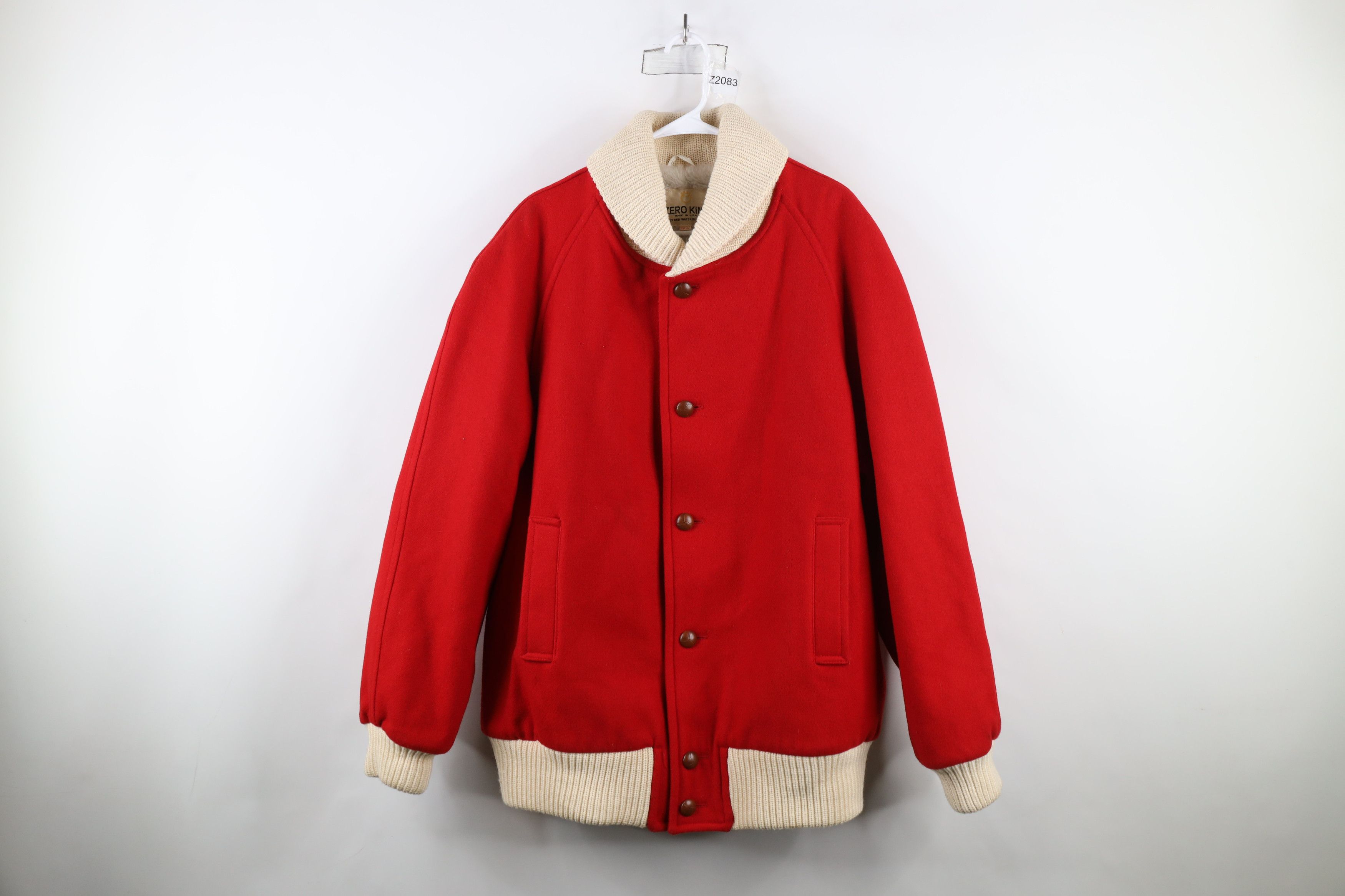 Vintage Vintage 60s Streetwear Lined Wool Shawl Bomber Jacket USA Size US XL / EU 56 / 4 - 1 Thumbnail