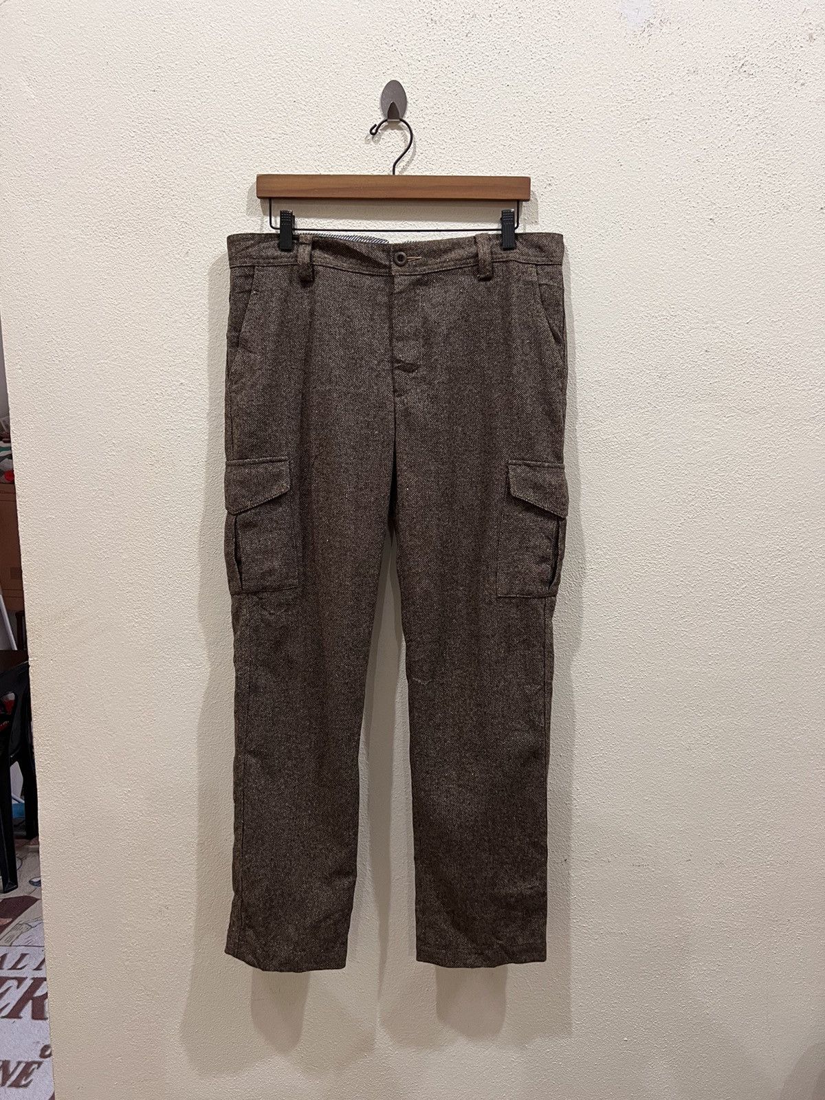 Global Work Japanese Brand Global Work Cargo Wool Pant Size US 35 - 2 Thumbnail