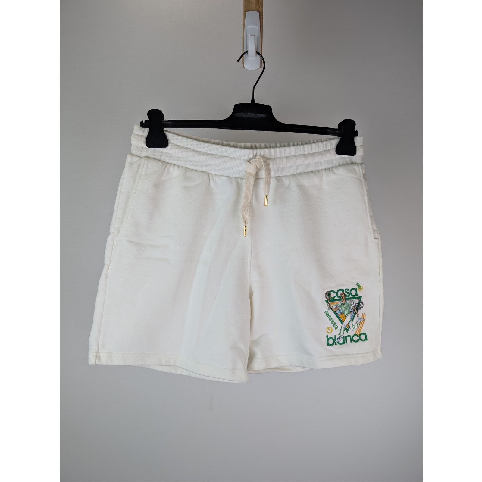 Casablanca o1rshd1 CC20 Le Jeu Embroidered Sweatshort in Off-White Size US 32 / EU 48 - 1 Thumbnail