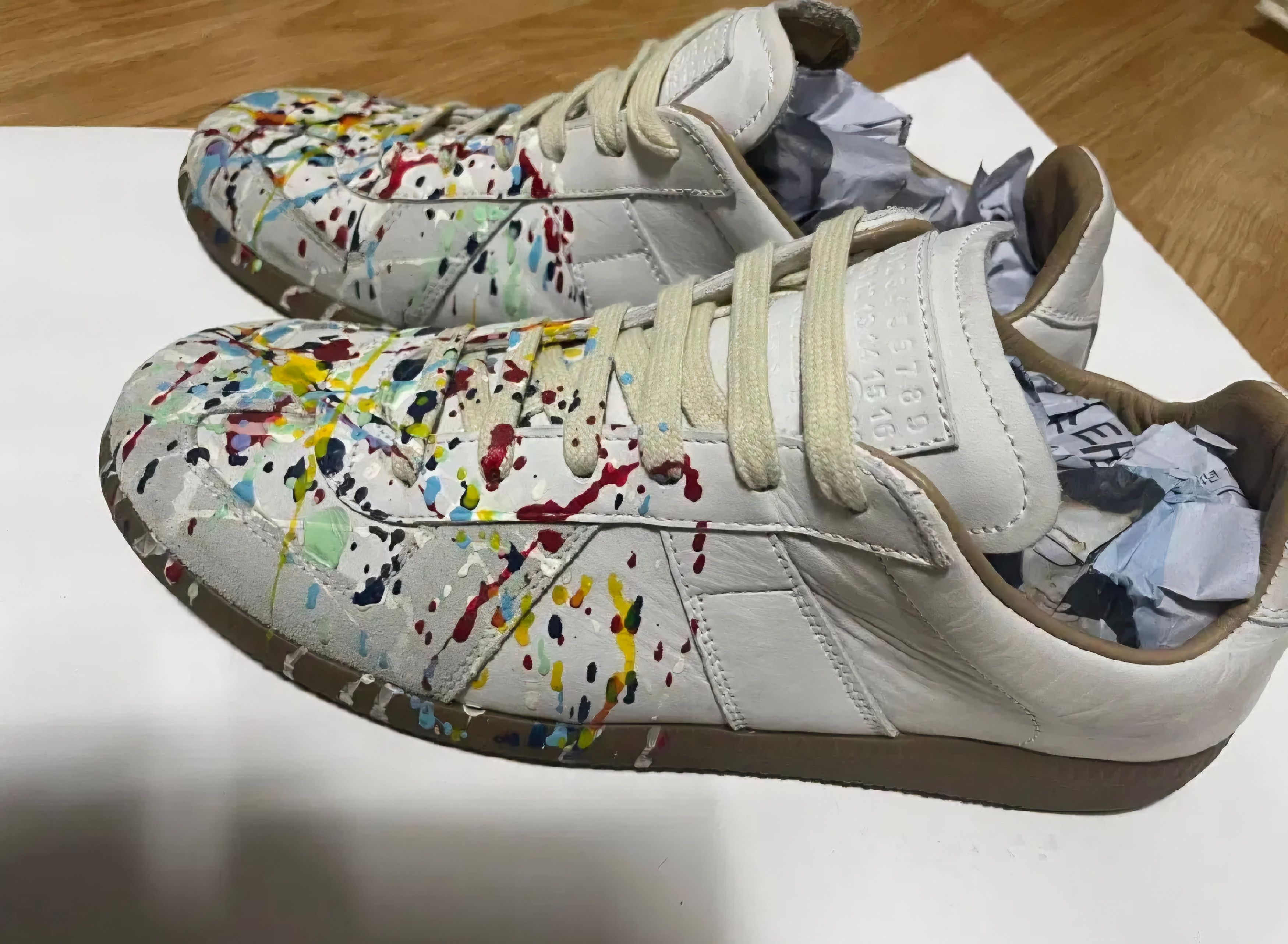 Maison Margiela Maison Margiela Paint Splatter GATs | Grailed