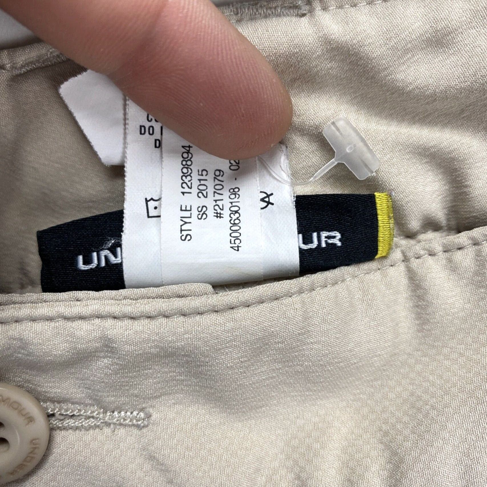 Under Armour Under Armour Pants Coach 5-Pocket Stretch Beig e Tan Regular Men 37x32 Size US 37 - 4 Thumbnail