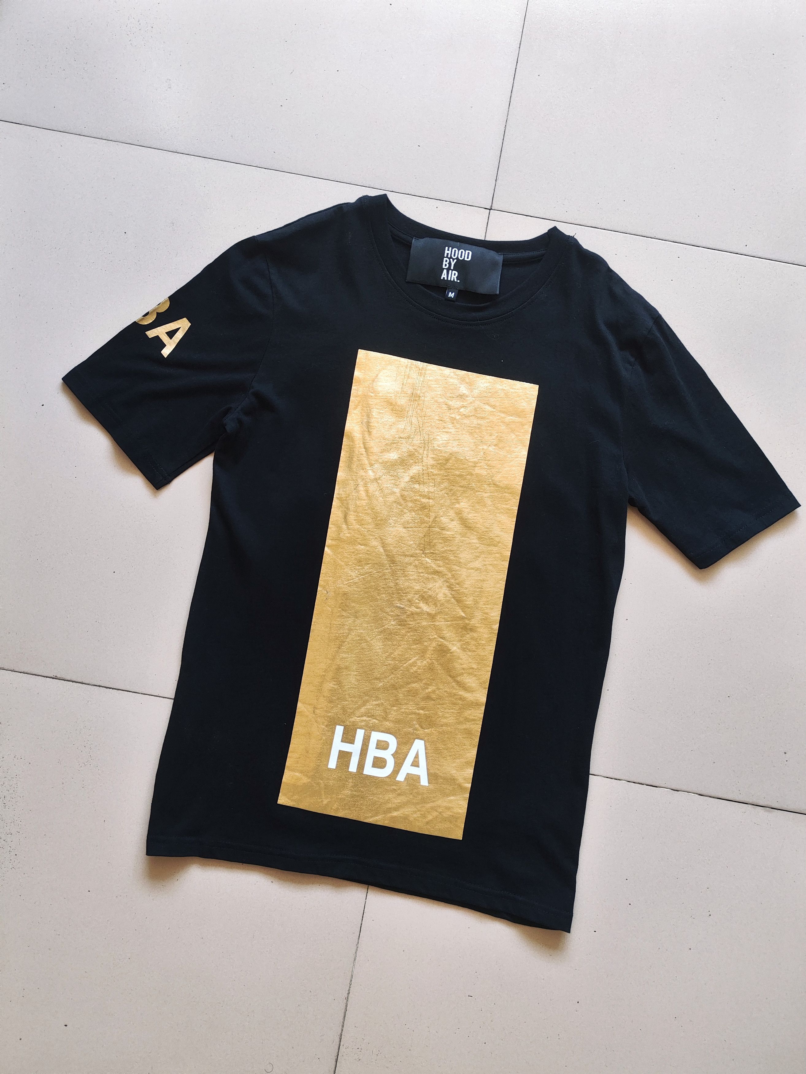 Hood By Air HBA Huge Gold Block Print T-shirt Size US M / EU 48-50 / 2 - 2 Thumbnail