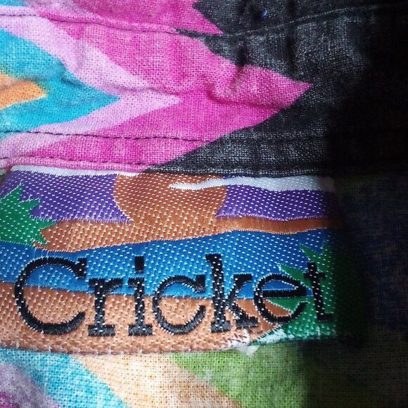 Other Vintage Cricket Sleeveless Rainbow Zig Zag Western Shirt Size M / US 6-8 / IT 42-44 - 4 Thumbnail