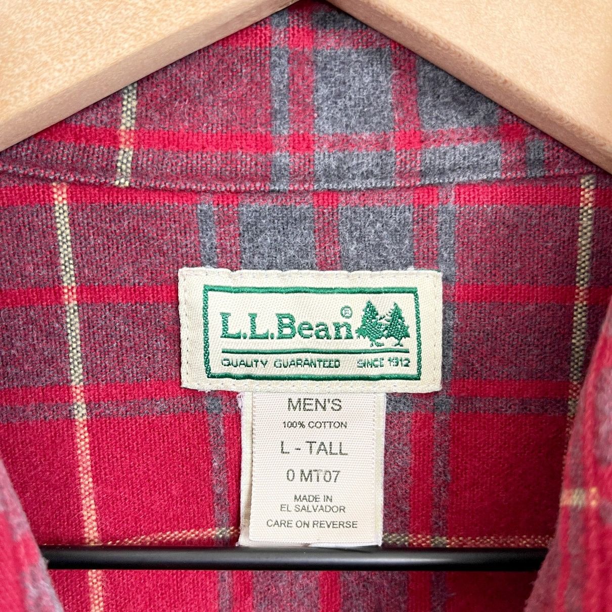 L.L. Bean LL Bean Plaid Flannel Button Front Shirt Red 90s Mens L Tall Size US L / EU 52-54 / 3 - 5 Thumbnail