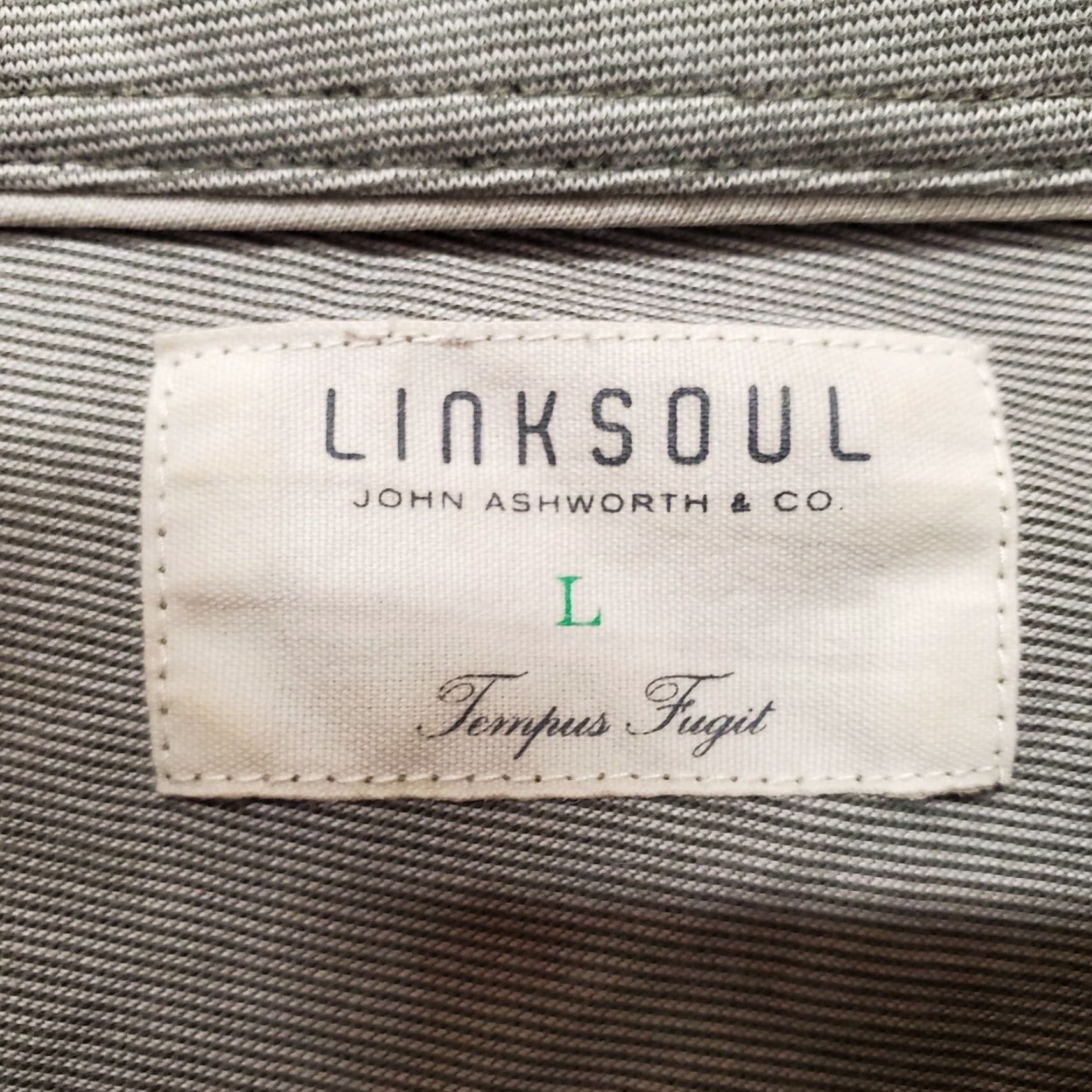 Vintage Linksoul Shirt Men L Green Striped Polo 100% Cotton Golf Short Sleeve Polo Shirt Men L Green Striped Casual Golf Size US L / EU 52-54 / 3 - 5 Thumbnail