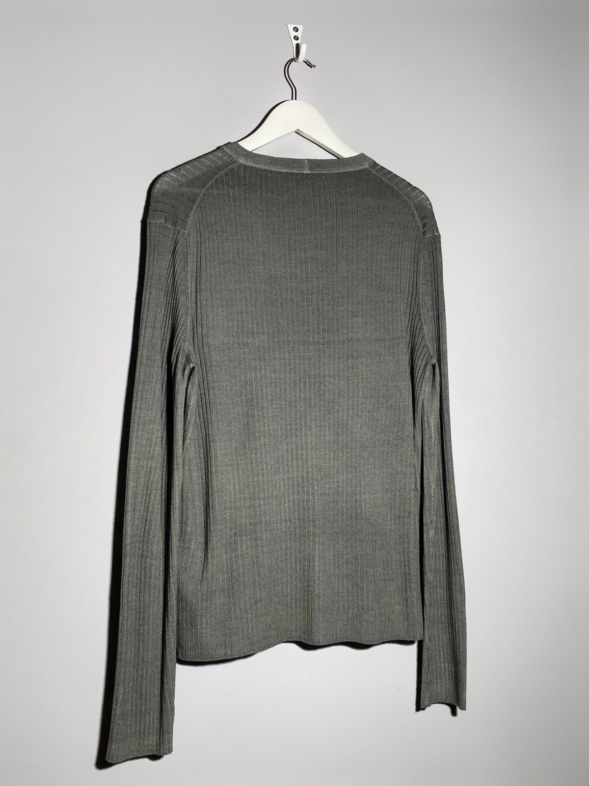 Prada Prada wool silk grey v-neck cardigan sweater Size US XL / EU 56 / 4 - 3 Thumbnail