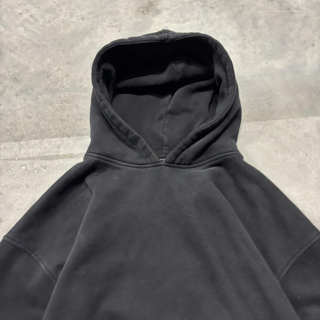 Japanese Brand × Vintage Crazy Vintage Y2K/2000s Black Blank Streetwear Boxy Essential Hoodie! Size US M / EU 48-50 / 2 - 2 Thumbnail