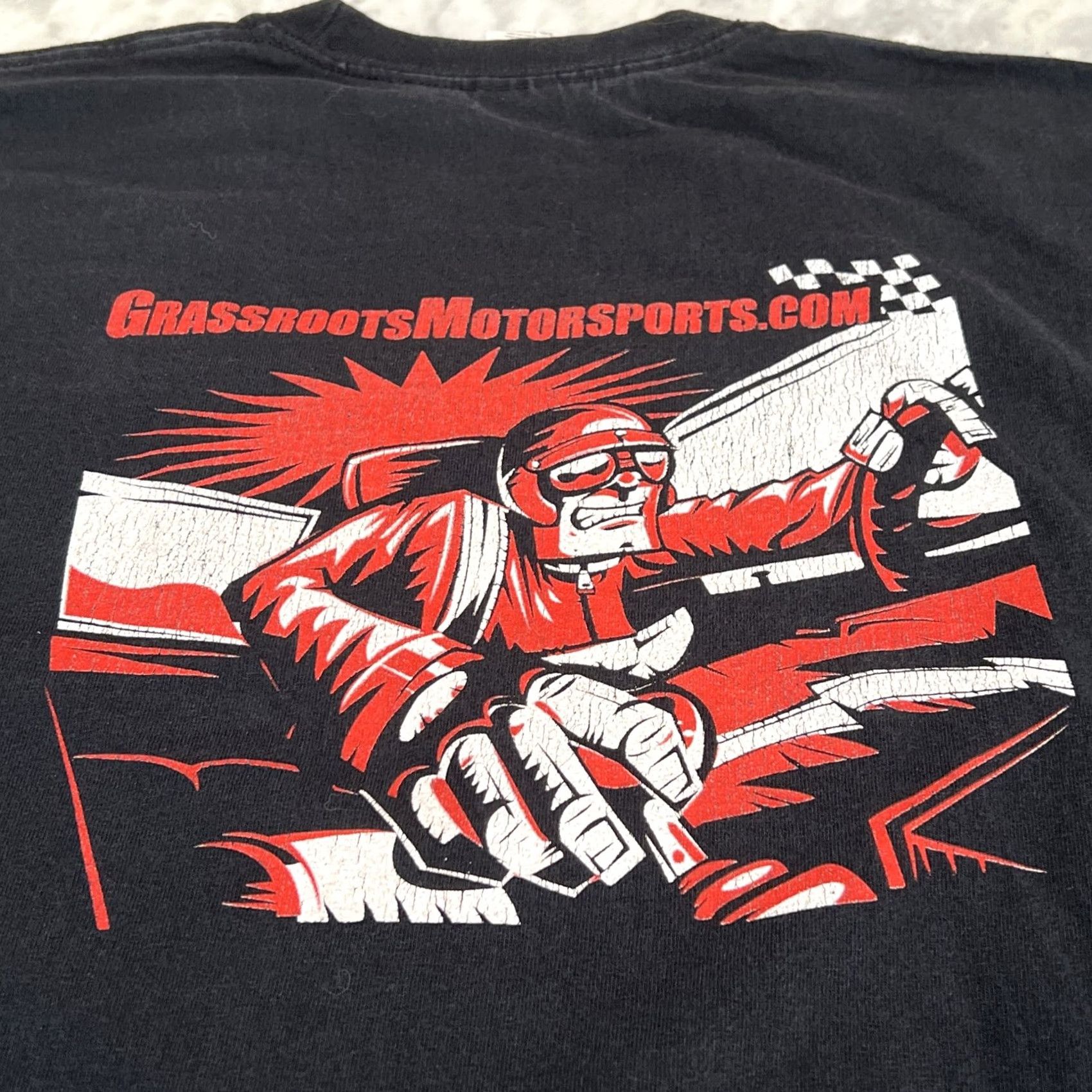 Doublet Grassroots Motorsports Car Magazine Graphic T Shirt Mens 2XL Black Double Sided Size US XXL / EU 58 / 5 - 5 Thumbnail