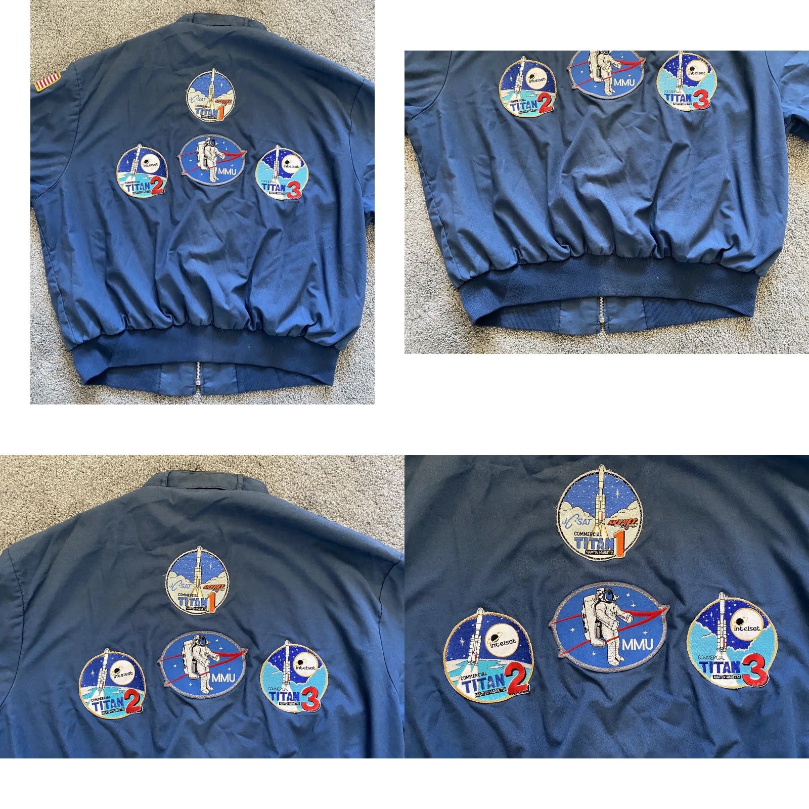 Vintage VINTAGE King Louie Pro Fit Jacket Men’s XL Titan Team Rockets Space Intelsat Blue 80s 90s USA Hipster Space Stars Jacket Mens Size US XL / EU 56 / 4 - 10 Thumbnail