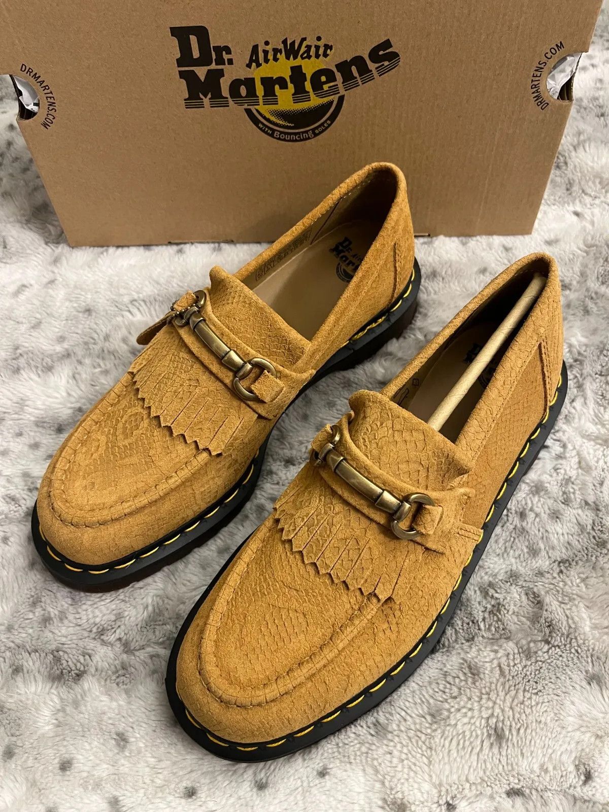 Dr. Martens US M 10 ~ ADRIAN SNAFFLE REPELLO EMBOSS SUEDE KILTIE LOAFERS Size US 5 / EU 37 - 4 Thumbnail