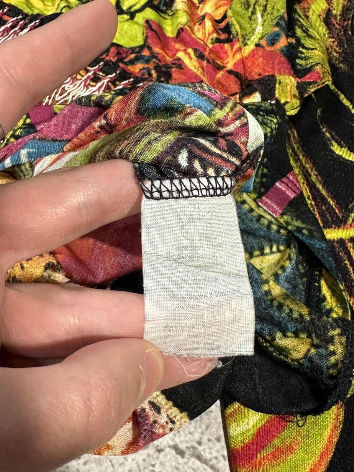 Jean Paul Gaultier Save The Queen Womens Colorful Bono Floral Print Long Sleeve Size L / US 10 / IT 46 - 11 Thumbnail