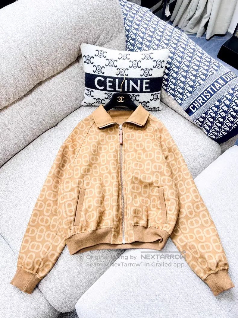Hermes Hermes Brown Pig Nose Full-print Two-sided Wear Cashmere L Size S / US 4 / IT 40 - 6 Thumbnail