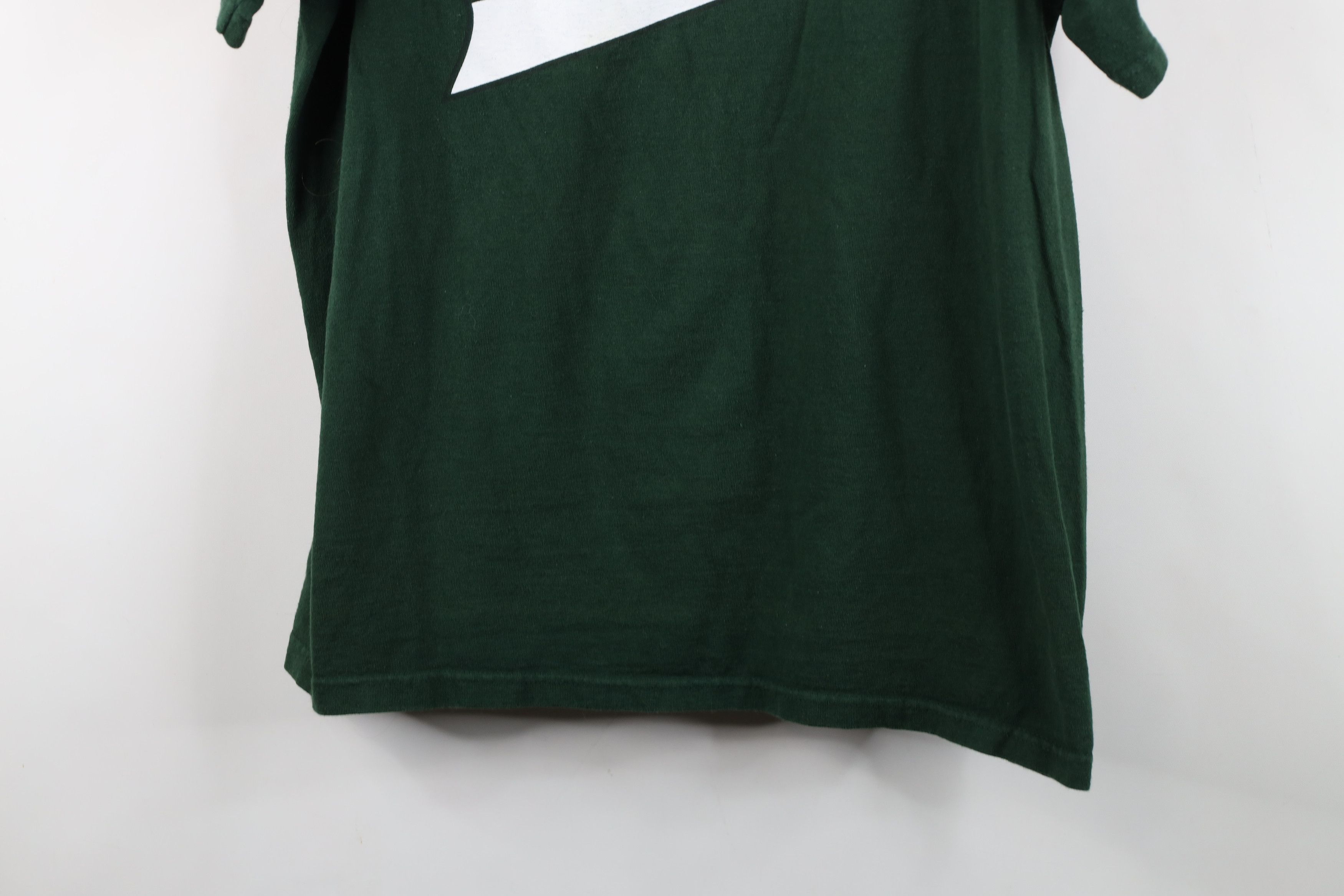 Vintage Vintage 90s Script Michigan State University T-Shirt Green Size US L / EU 52-54 / 3 - 3 Thumbnail