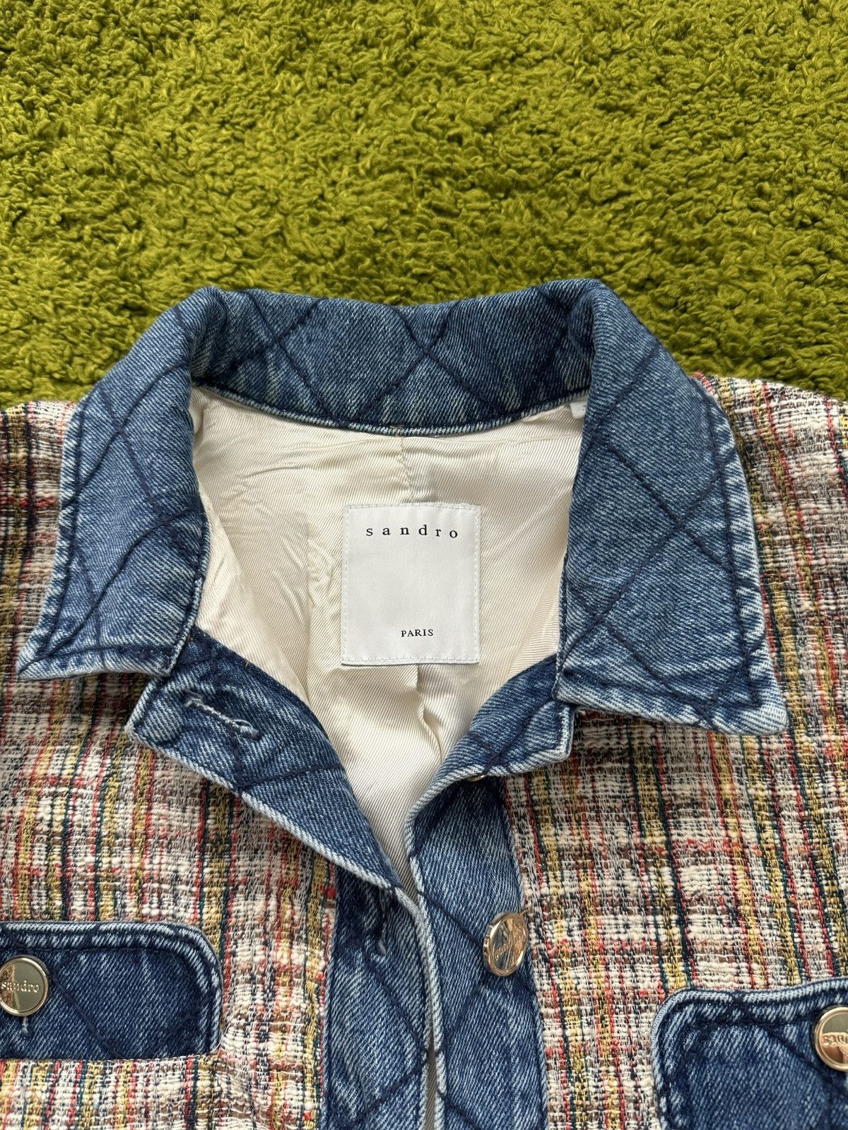 Designer × Sandro Sandro oldmoney style tweed jacket Size XS / US 0-2 / IT 36-38 - 8 Thumbnail
