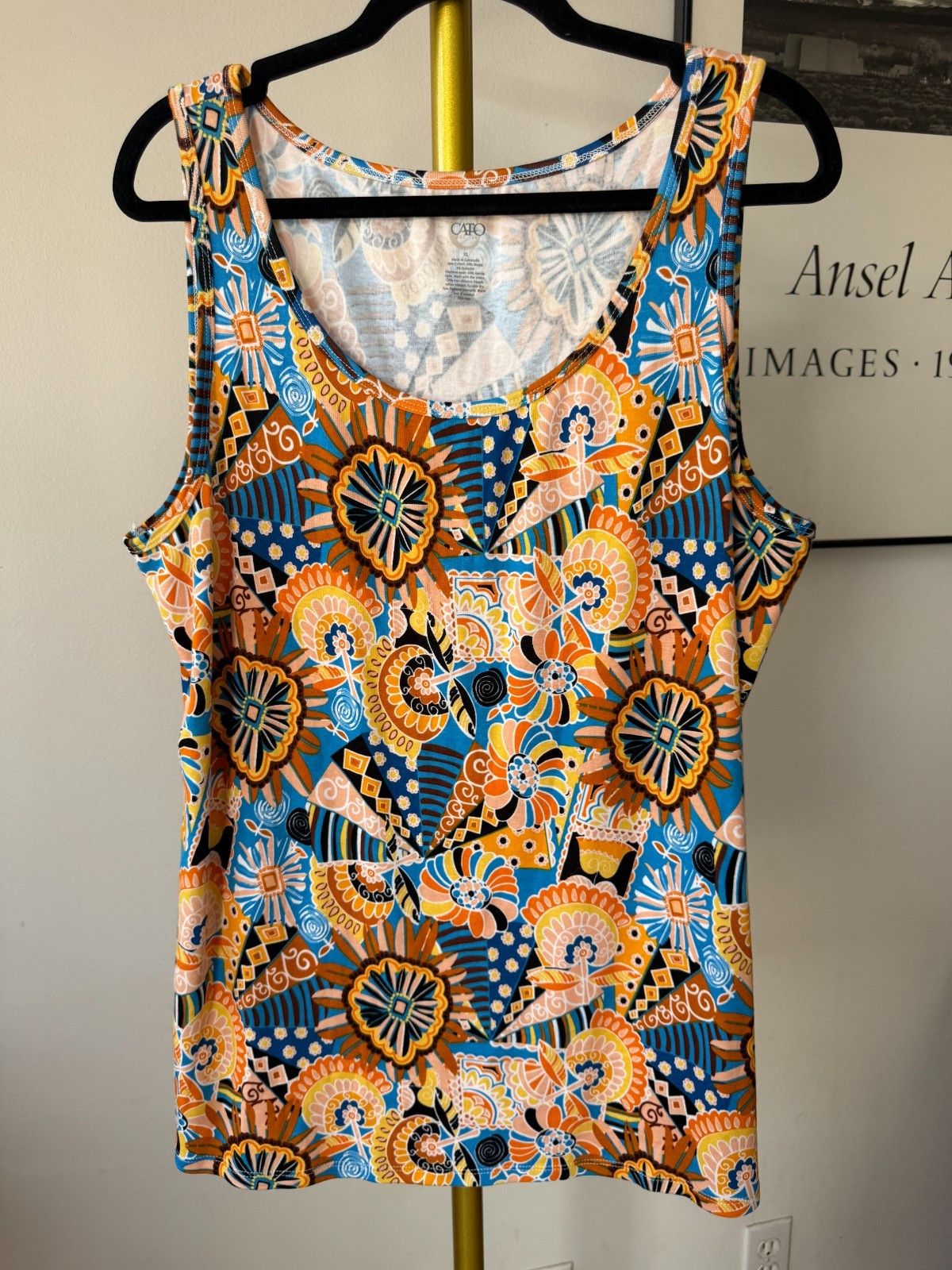 Other Cato Womens XL Tank Top Geometric Seashell Print Sleeveless Size XL / US 12-14 / IT 48-50 - 1 Thumbnail