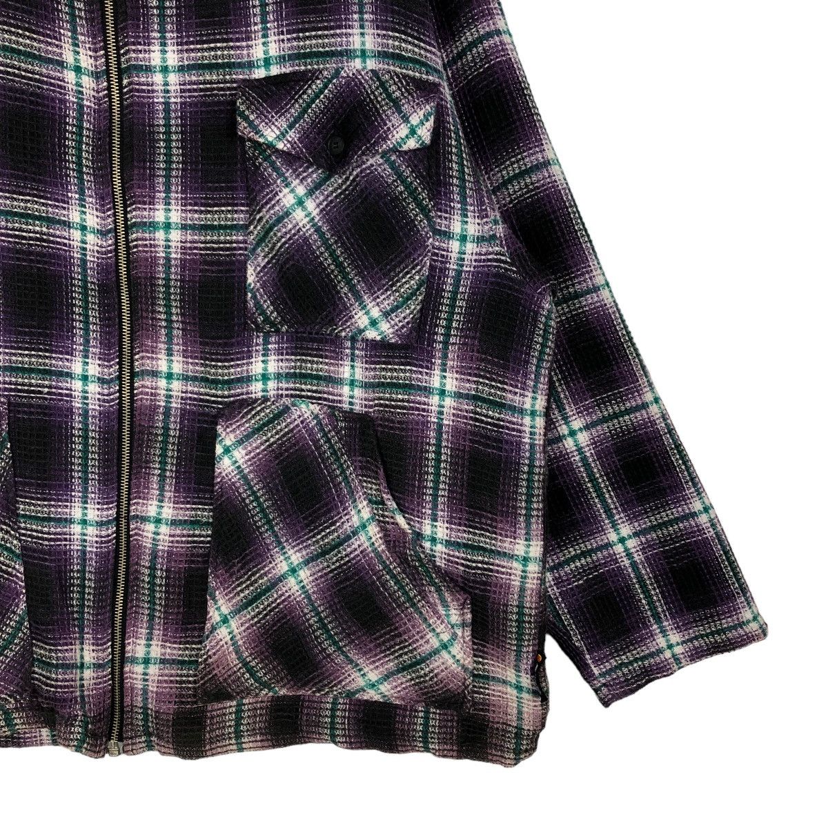 Japanese Brand 🔥90s Vintage Zipper Flannel Jacket Tartan Design West Surts Size US M / EU 48-50 / 2 - 4 Thumbnail