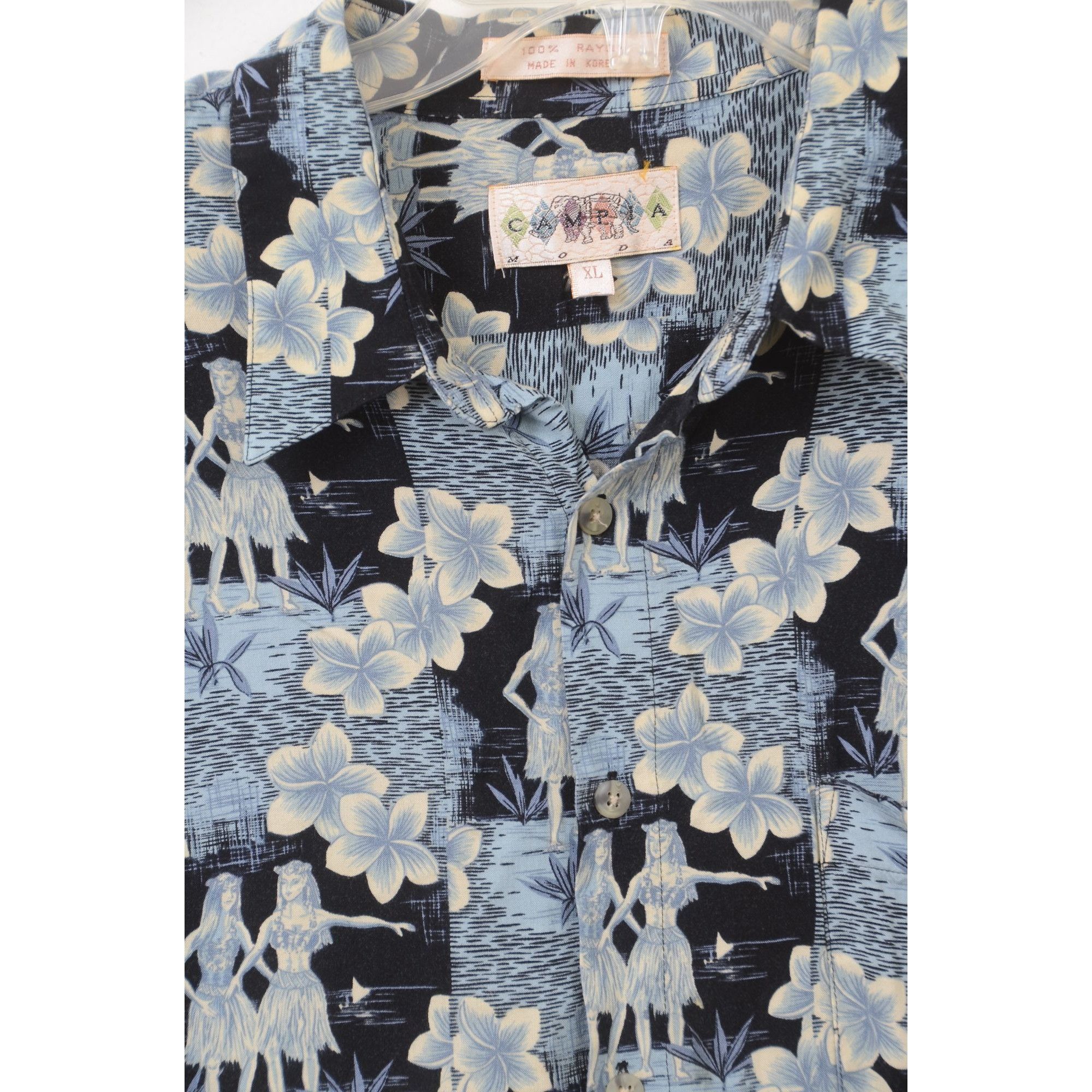 Other VTG 90s Campia Moda Men's XL Hawaiian Hula Girls Button Up S Size US XL / EU 56 / 4 - 2 Thumbnail