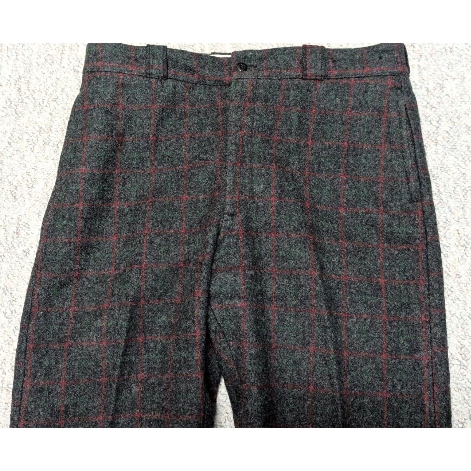 Johnson Woolen Mills VINTAGE Johnston Woolen Mills Pants Hunting Men 40x34 Charcoal Gray Wool Windowpane 40x34 Mens Size US 40 / EU 56 - 2 Thumbnail