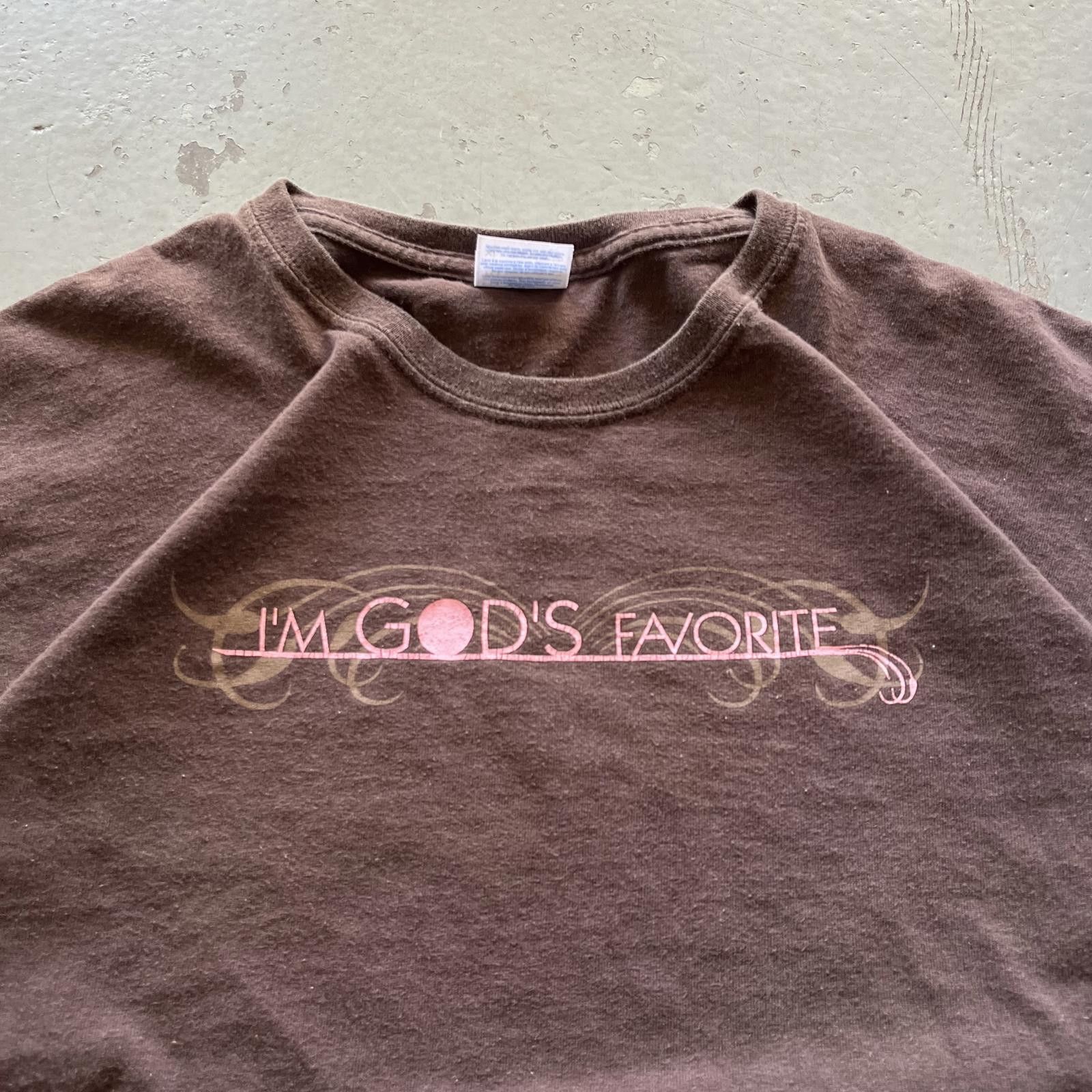 Gildan × Vintage Vintage Y2K Chocolate Brown I’m God’s Favorite Jesus Shirt Size XL / US 12-14 / IT 48-50 - 3 Thumbnail