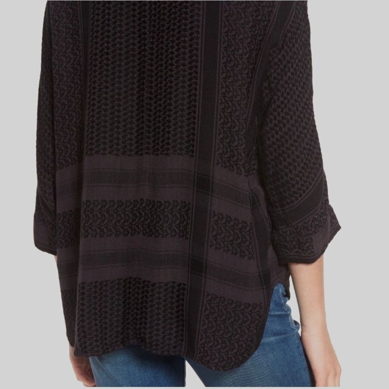 Rails Rails Lily Onyx jacquard top black gray long sleeve pullover Size S / US 4 / IT 40 - 6 Thumbnail