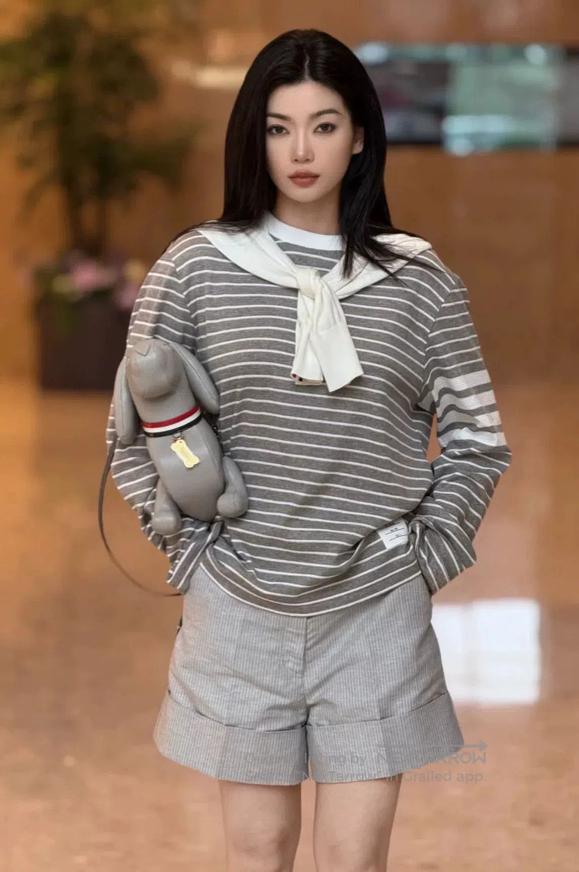 Thom Browne Thom Browne High-Waist Striped Shorts. Size 35" - 1 Thumbnail