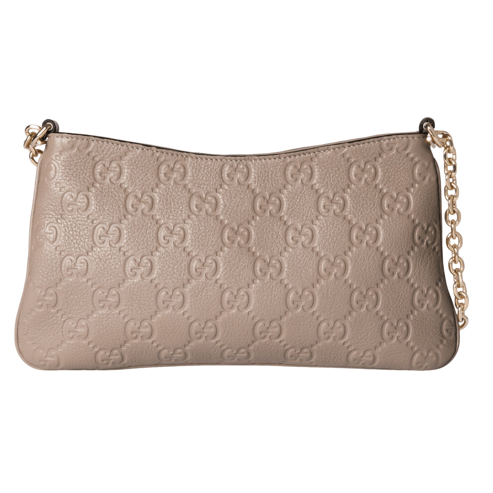 Gucci GUCCI GG Medium Taupe Leather Shoulder Bag Size ONE SIZE - 1 Thumbnail